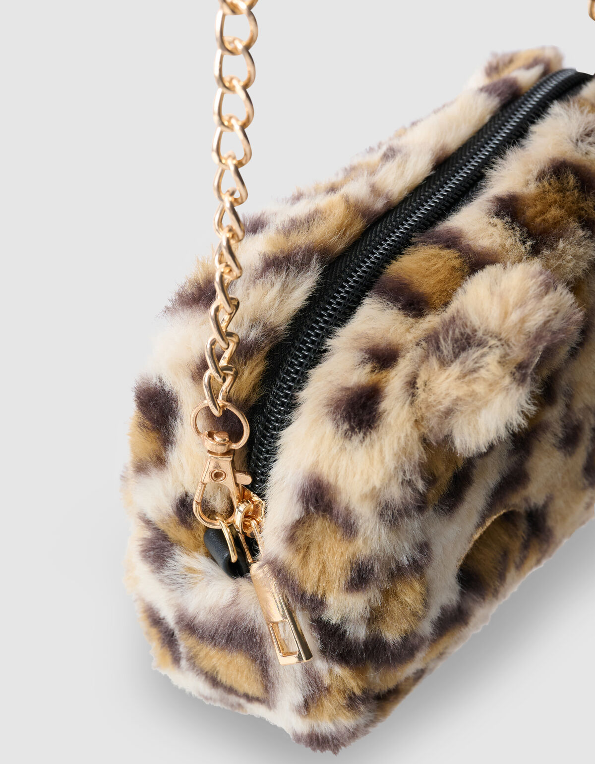 Leopard Glitter Tasche Hellbraun SHOEBY ACCESSOIRES