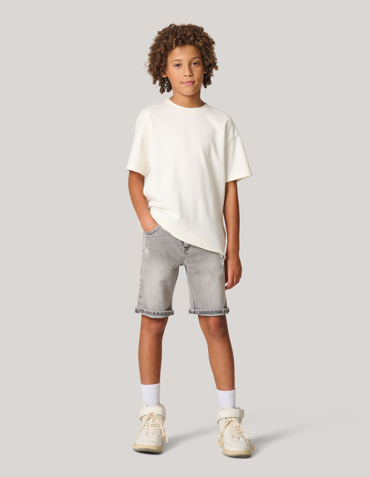 Denim-Shorts hellgrau SHOEBY BOYS