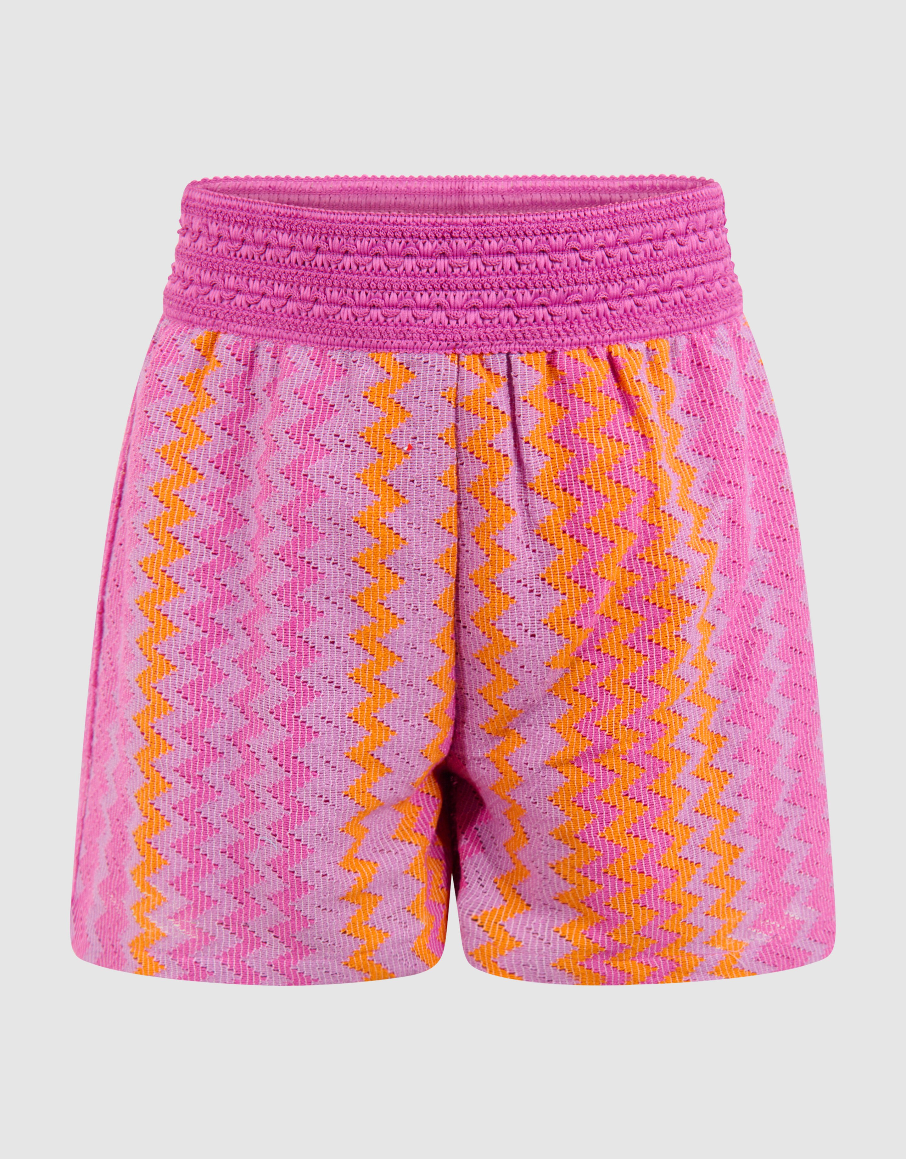 Zickzack gehäkelt kurz lila SHOEBY GIRLS
