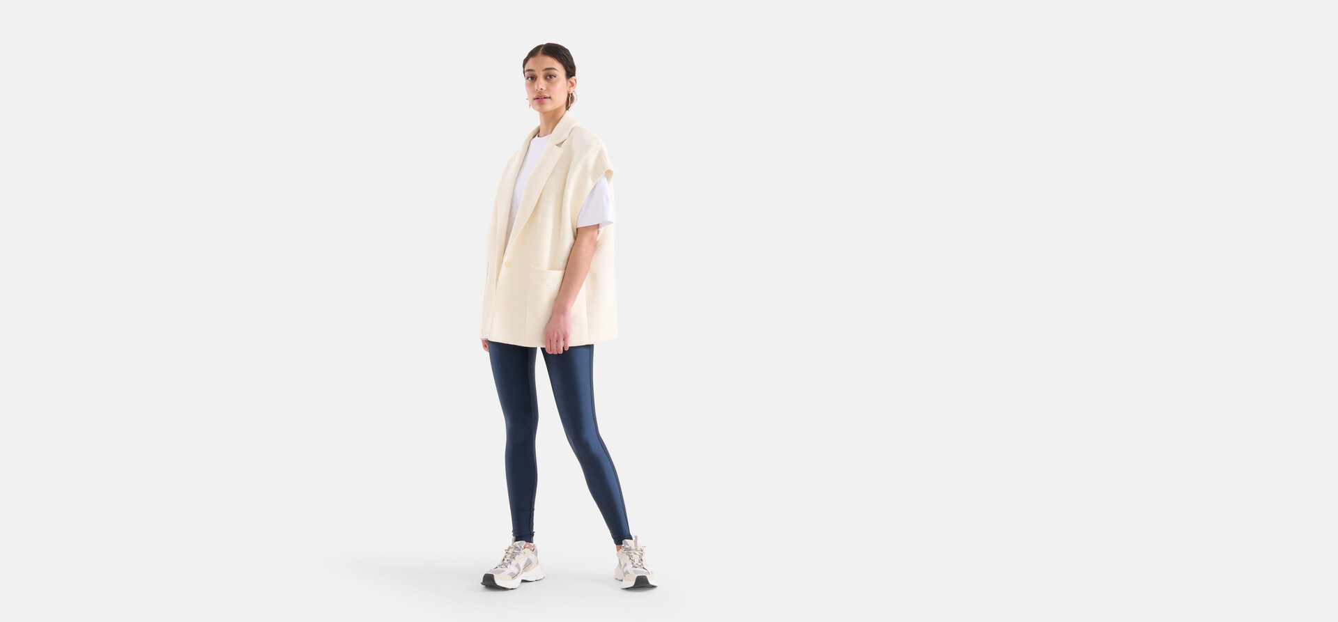 Glänzende Leggings Dunkelblau SHOEBY WOMEN