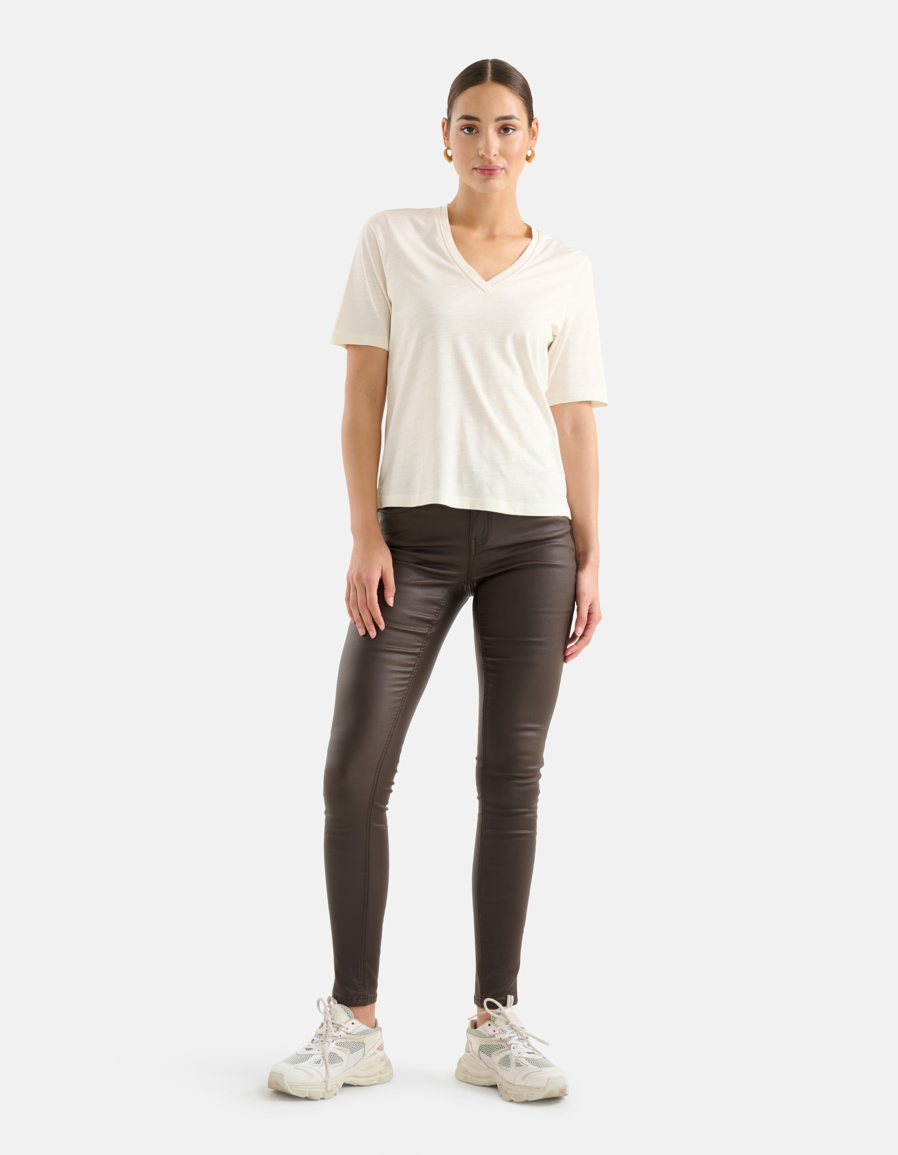 Beschichtete Hose Dunkelbraun Eksept