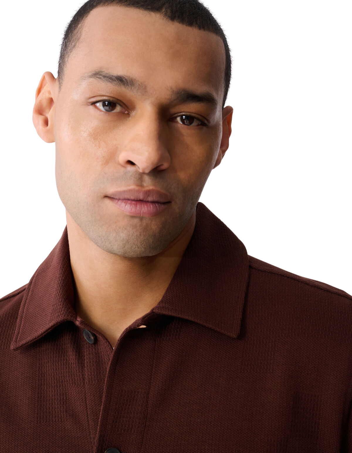 Kariertes Jacquard-Hemd Dunkelrot SHOEBY MEN