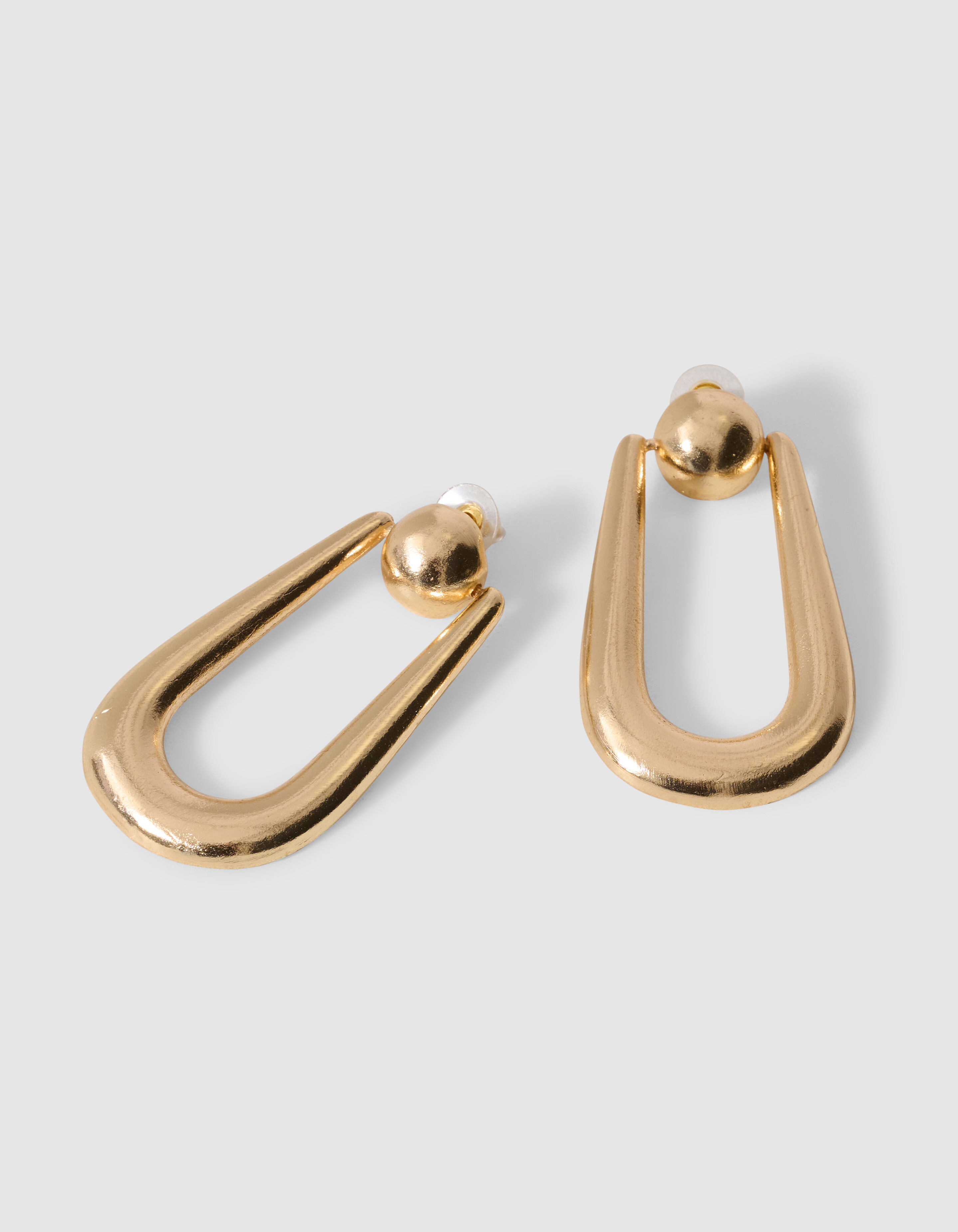 Chunky U-f&ouml;rmige Ohrringe Gold SHOEBY ACCESSOIRES