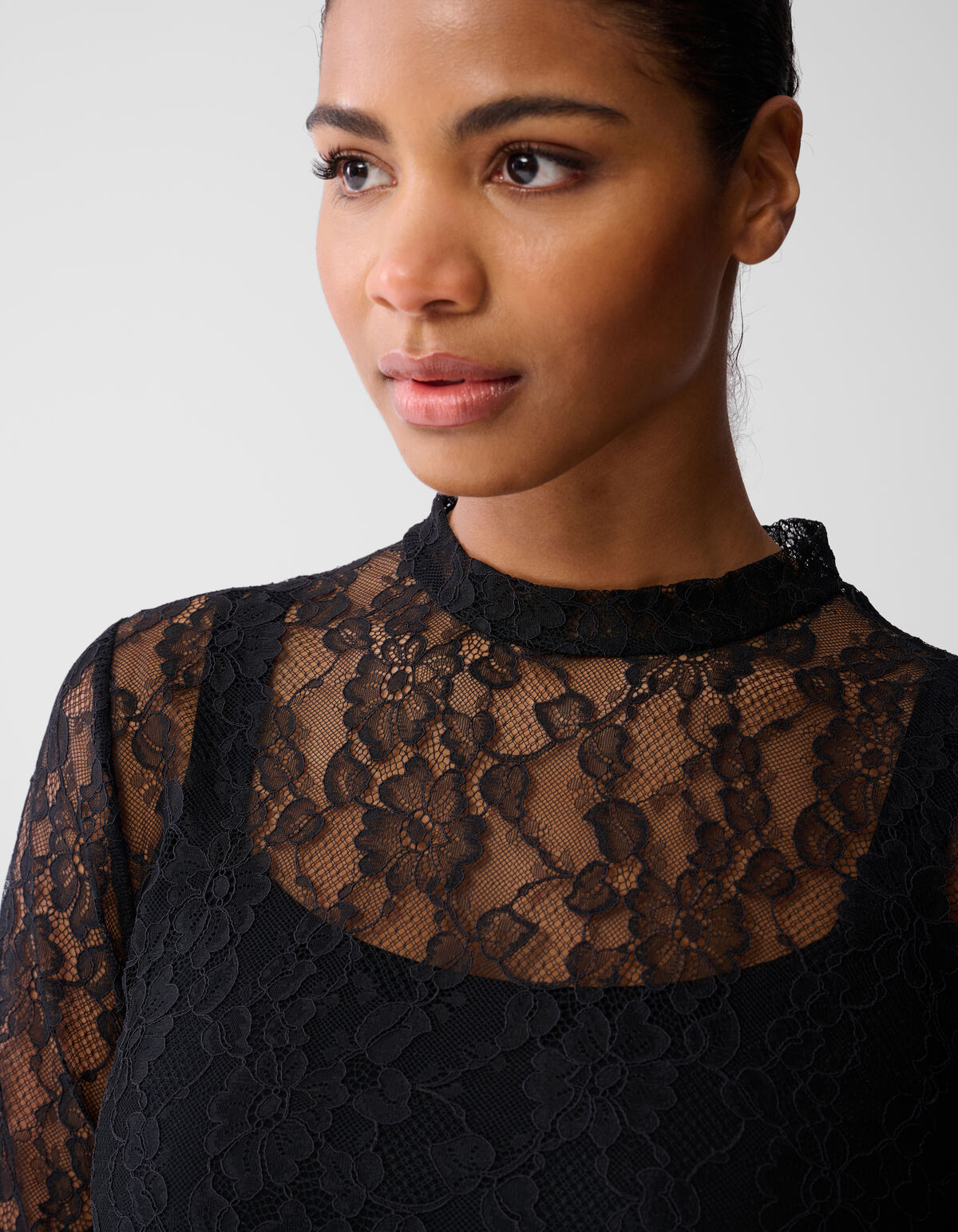 Maxikleid aus Spitze Schwarz SHOEBY WOMEN