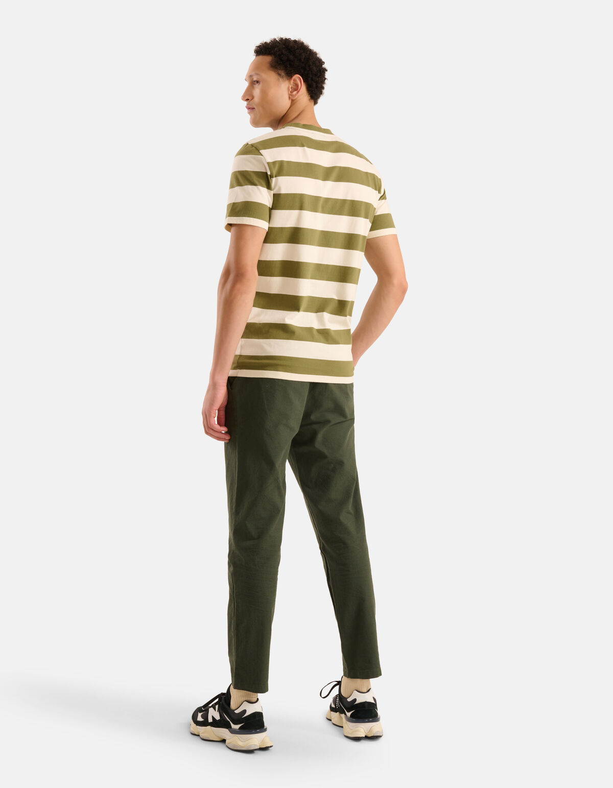 Gestreiftes T-shirt Grün SHOEBY MEN
