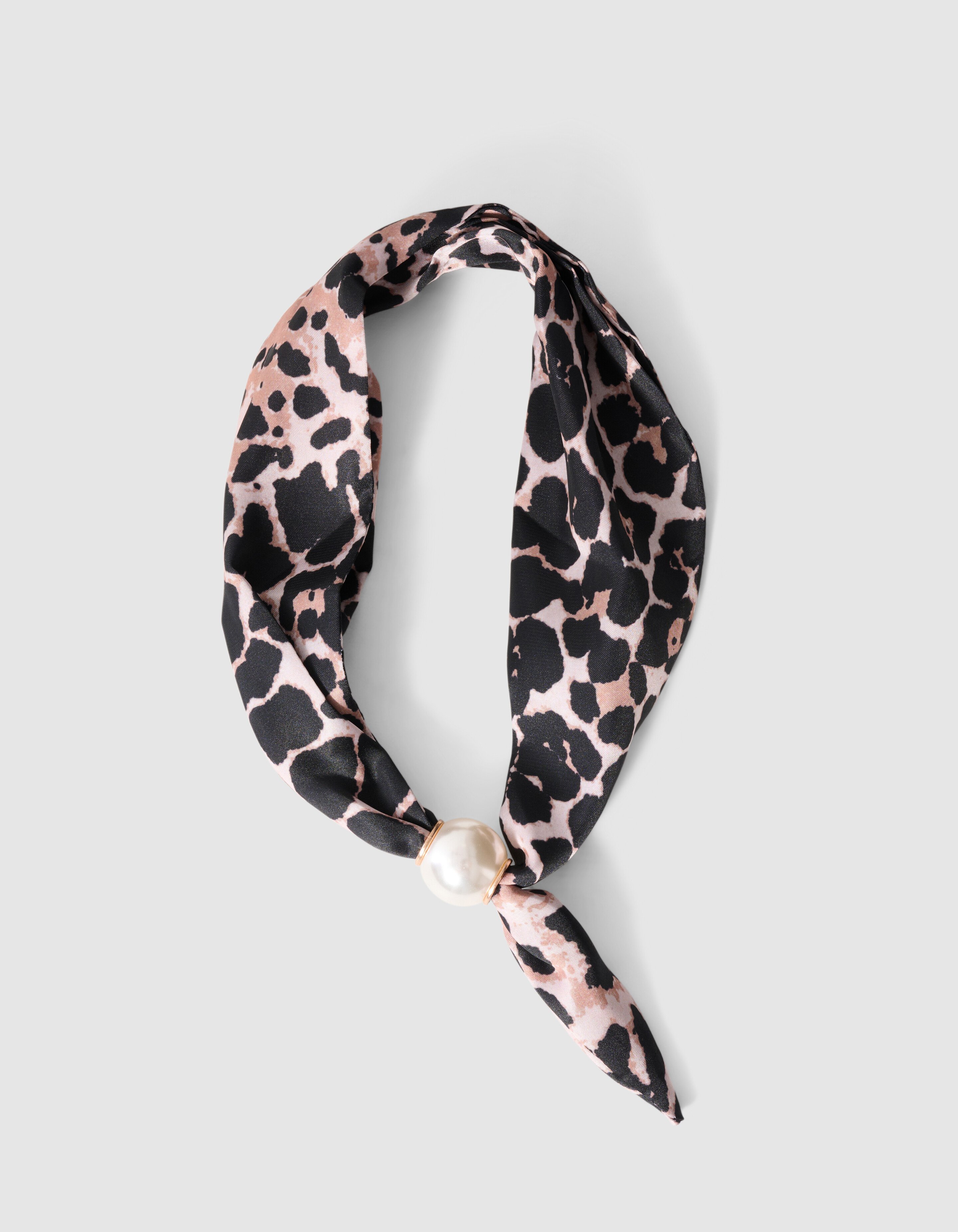 Pearl Leopard Schal-Halskette Braun SHOEBY ACCESSOIRES