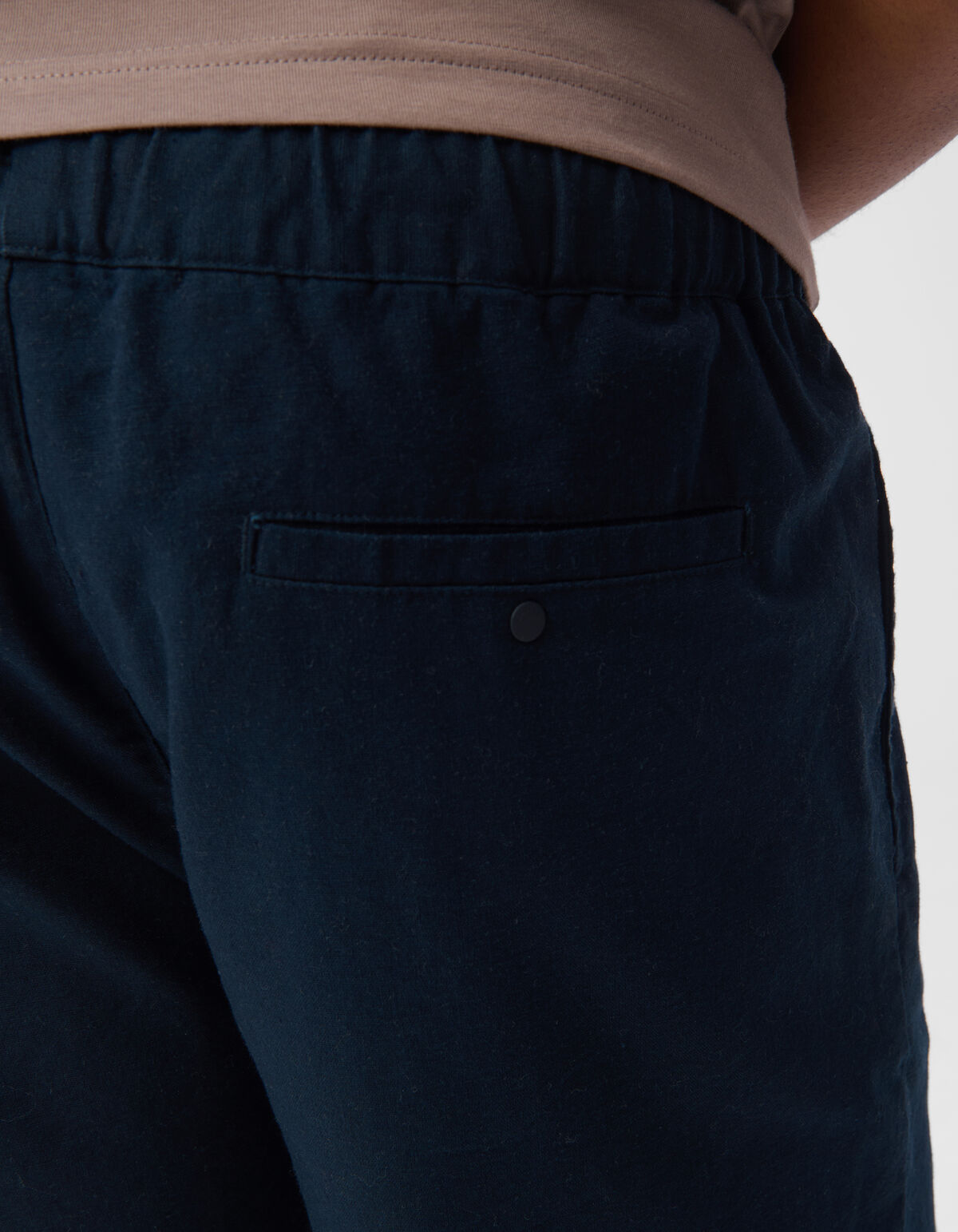 Linen Short Dark Blue SHOEBY MEN