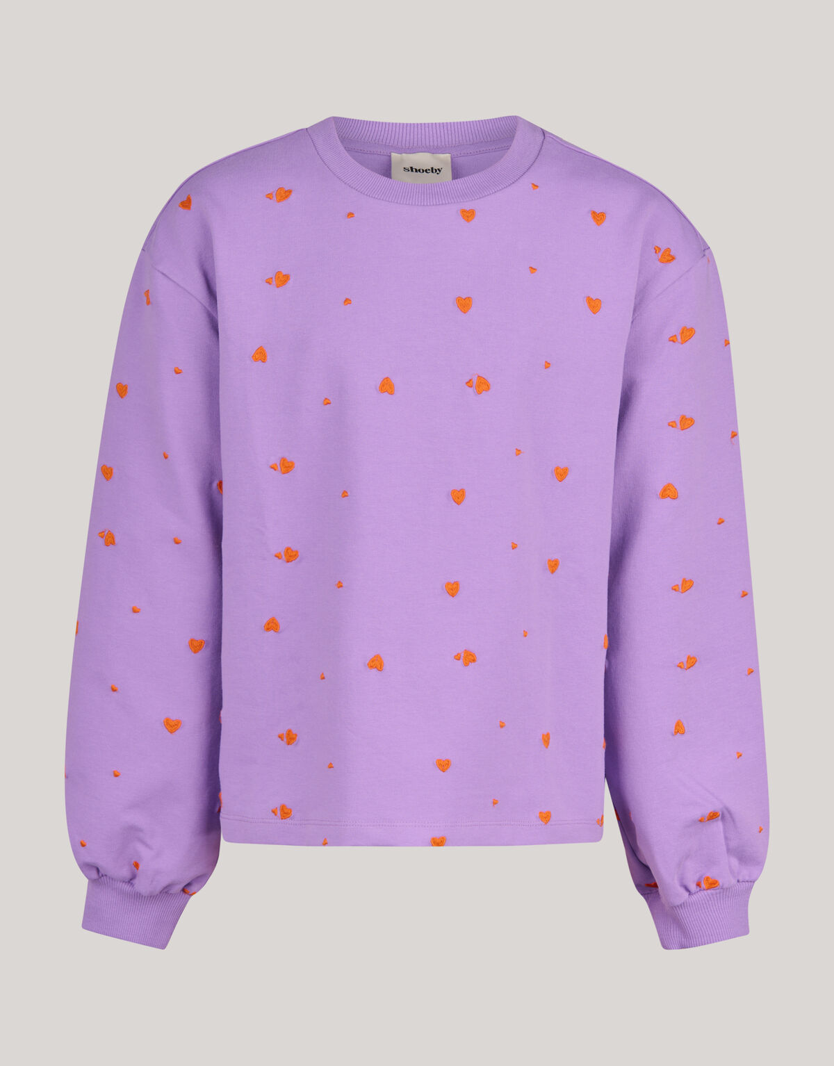 Longsleeve mit Herzdruck lila SHOEBY GIRLS