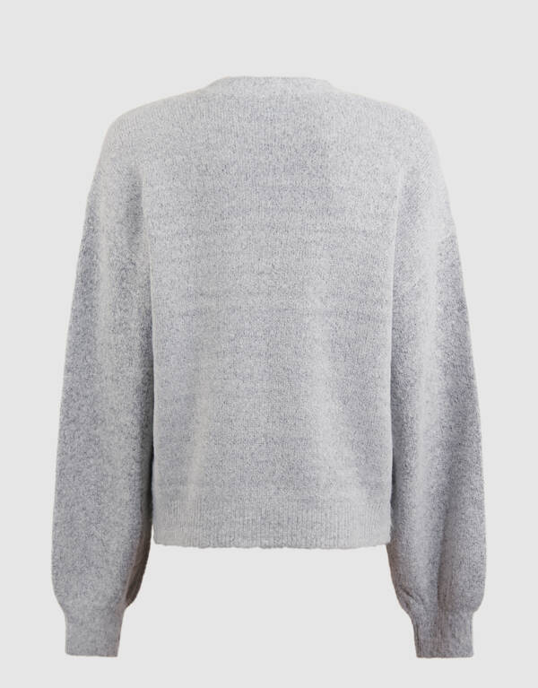 Gestickte Strickweste Grau SHOEBY GIRLS