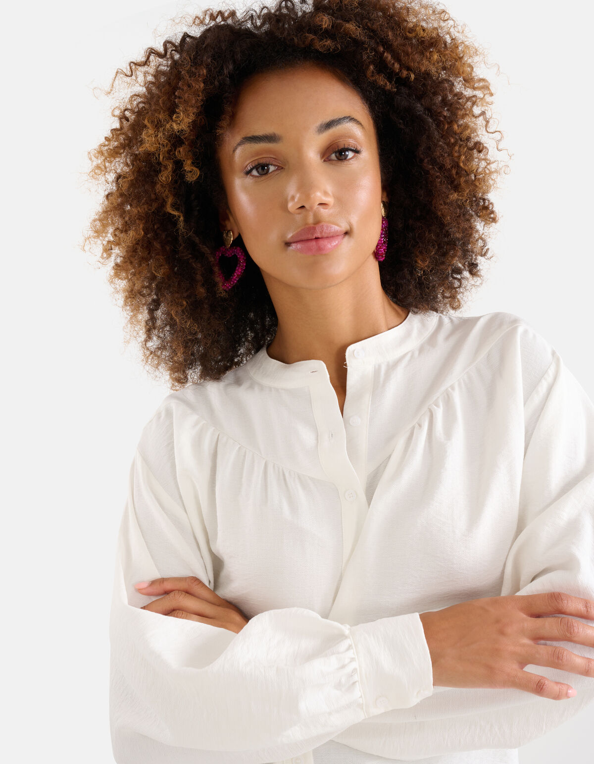 Relaxed Fit Hemd Weiß SHOEBY WOMEN