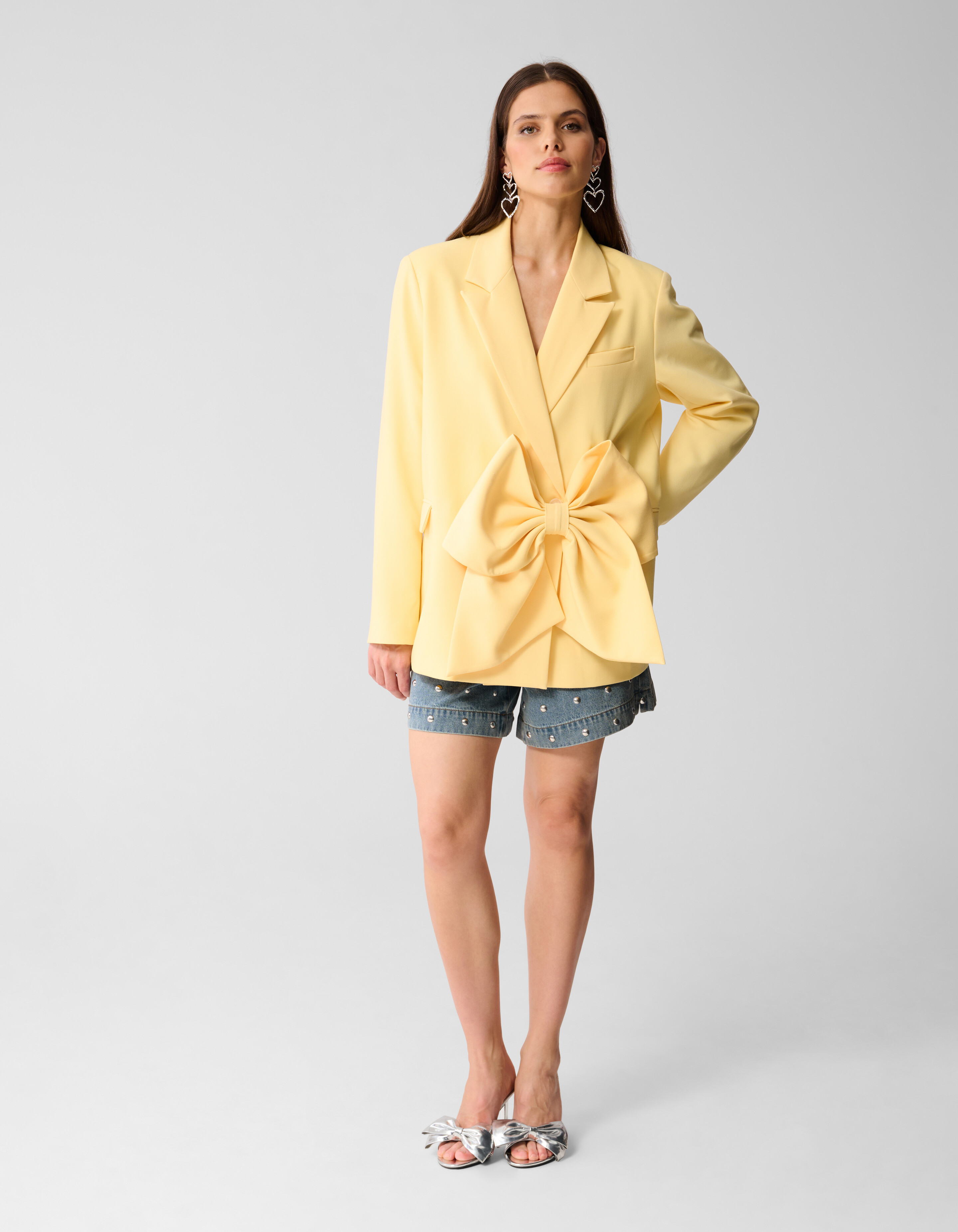 Übergroßer Blazer mit Schleife Hellgelb von Lizzy SHOEBY WOMEN