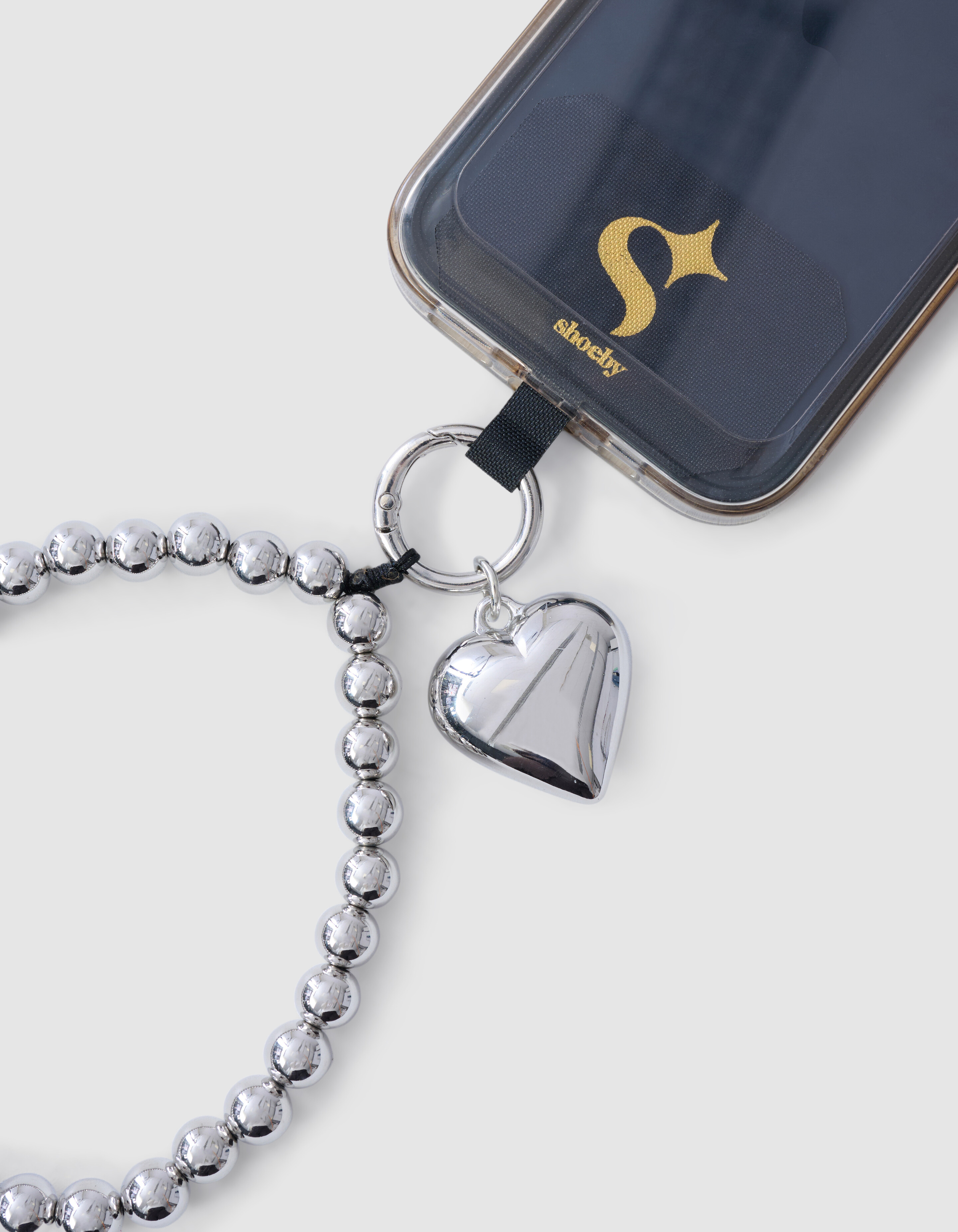 Herz Telefonkabel Silber SHOEBY ACCESSOIRES