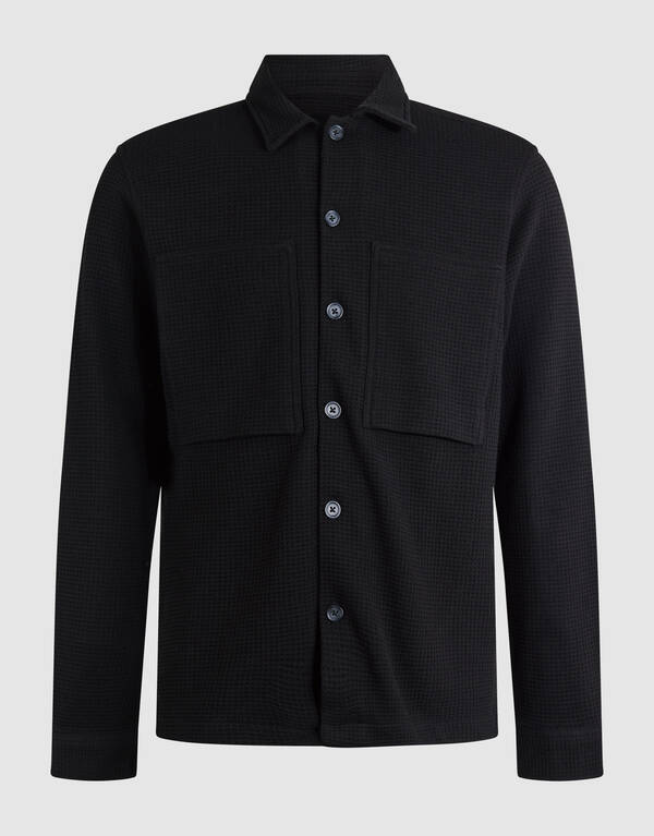 Waffle Overshirt Schwarz SHOEBY MEN
