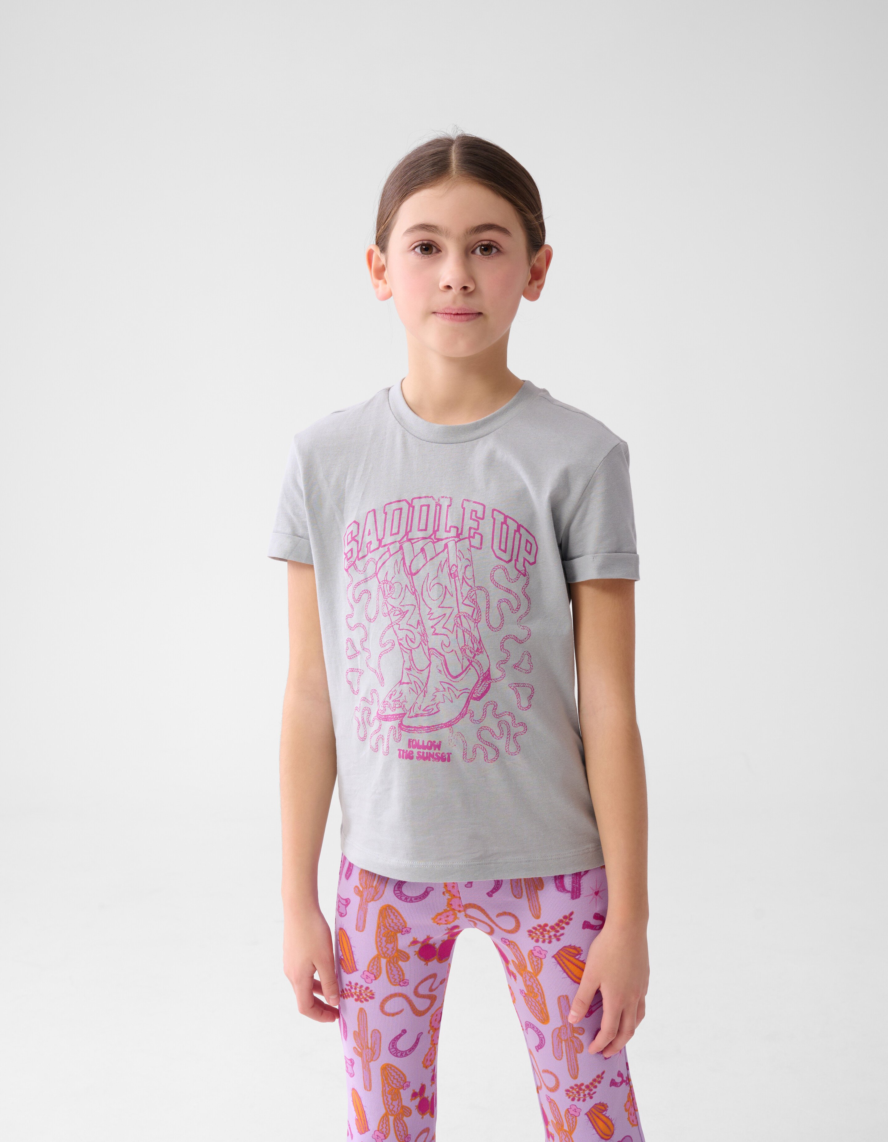 Artwork T-shirt Hellgrau SHOEBY GIRLS