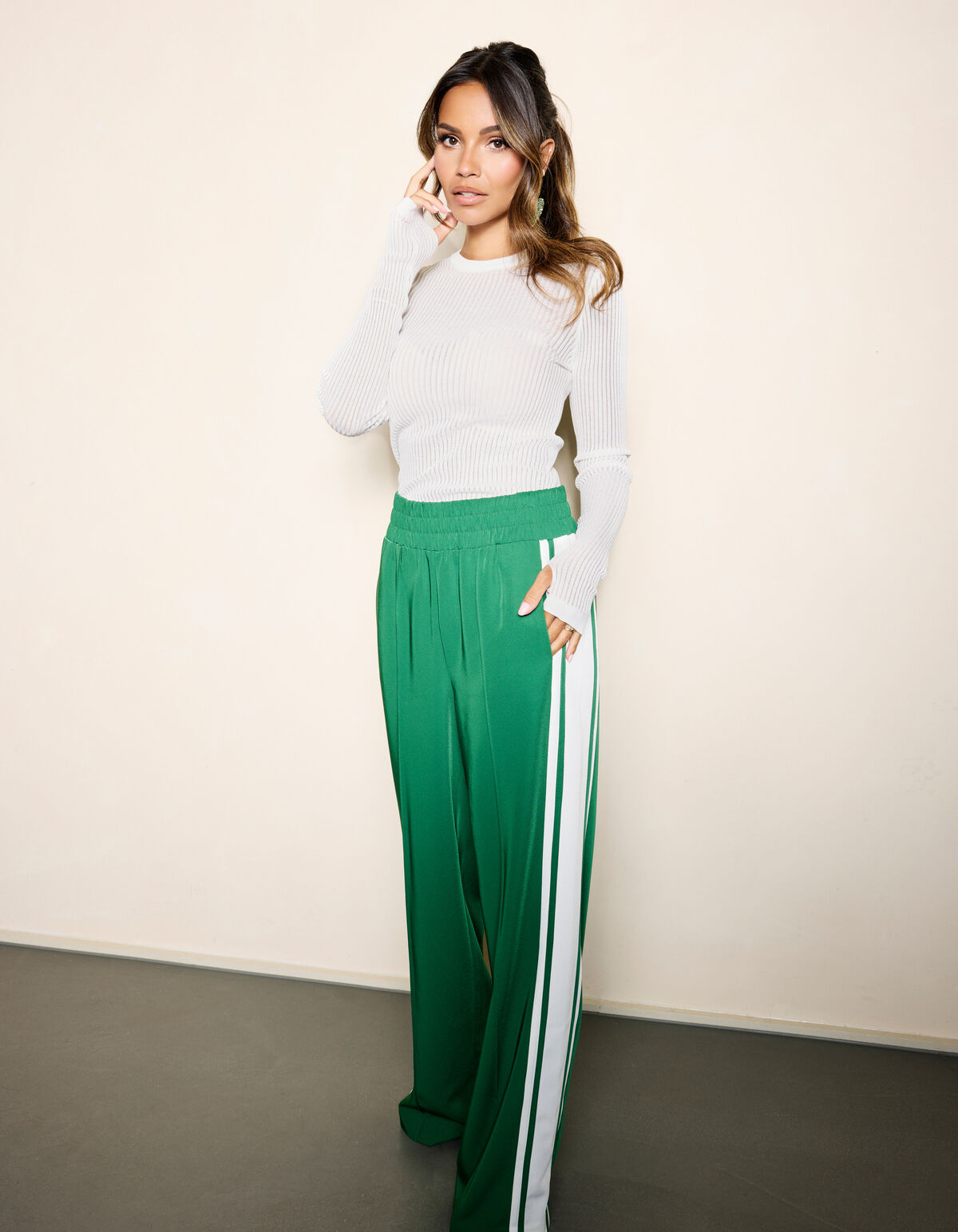 Sporty Broek Groen By Monica SHOEBY WOMEN