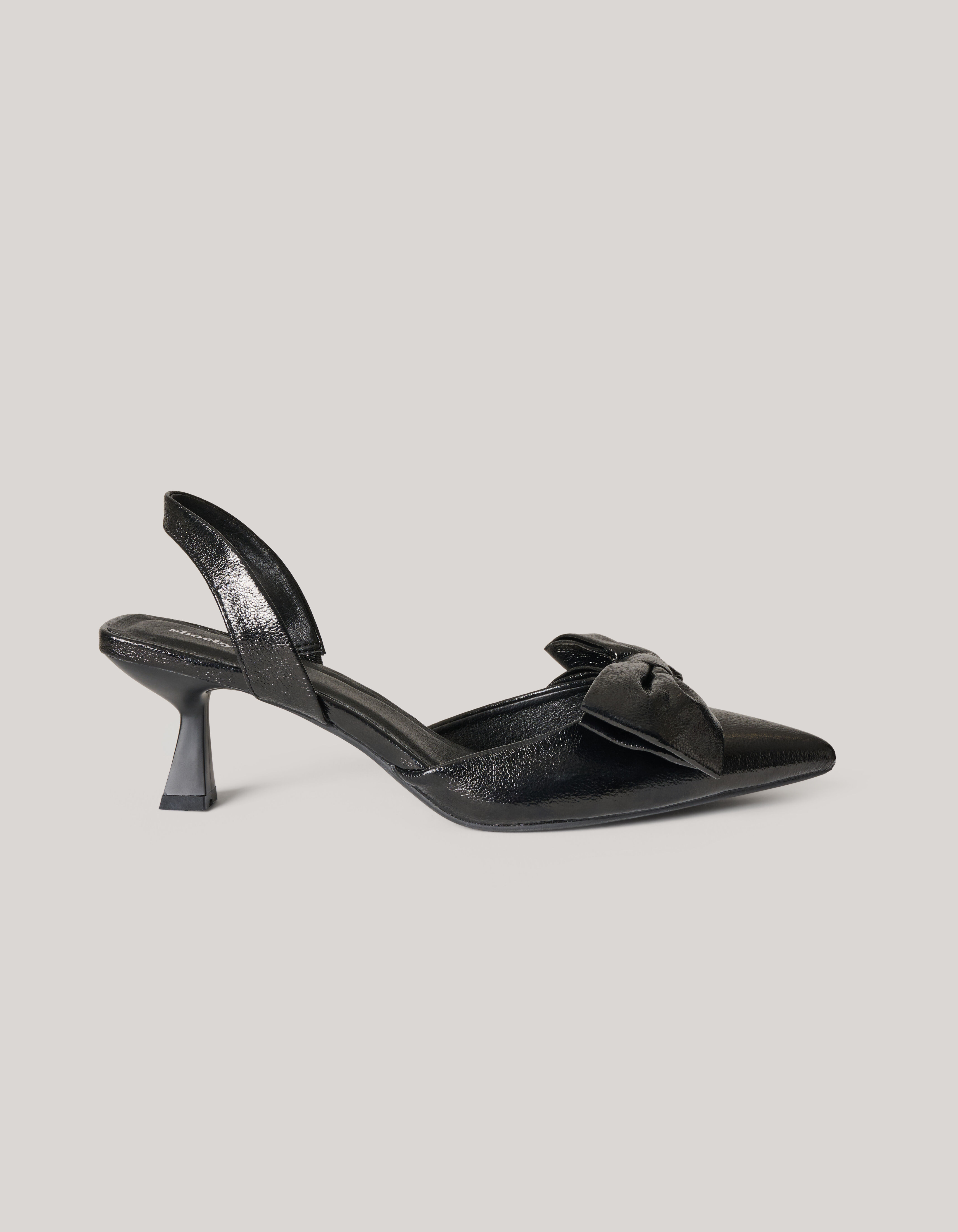 Black bow shoes shop