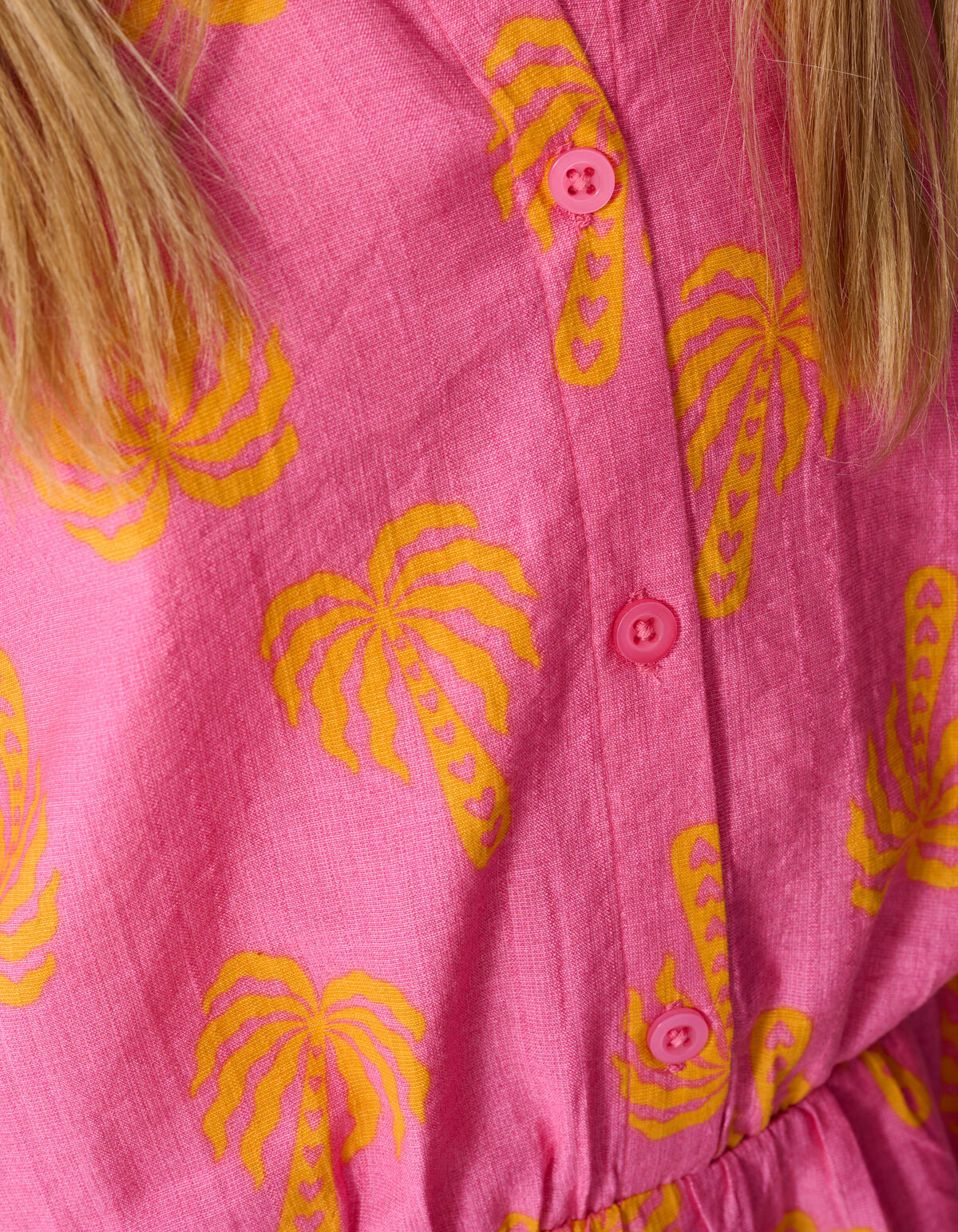 Minikleid mit Palmenmuster, Rosa SHOEBY GIRLS