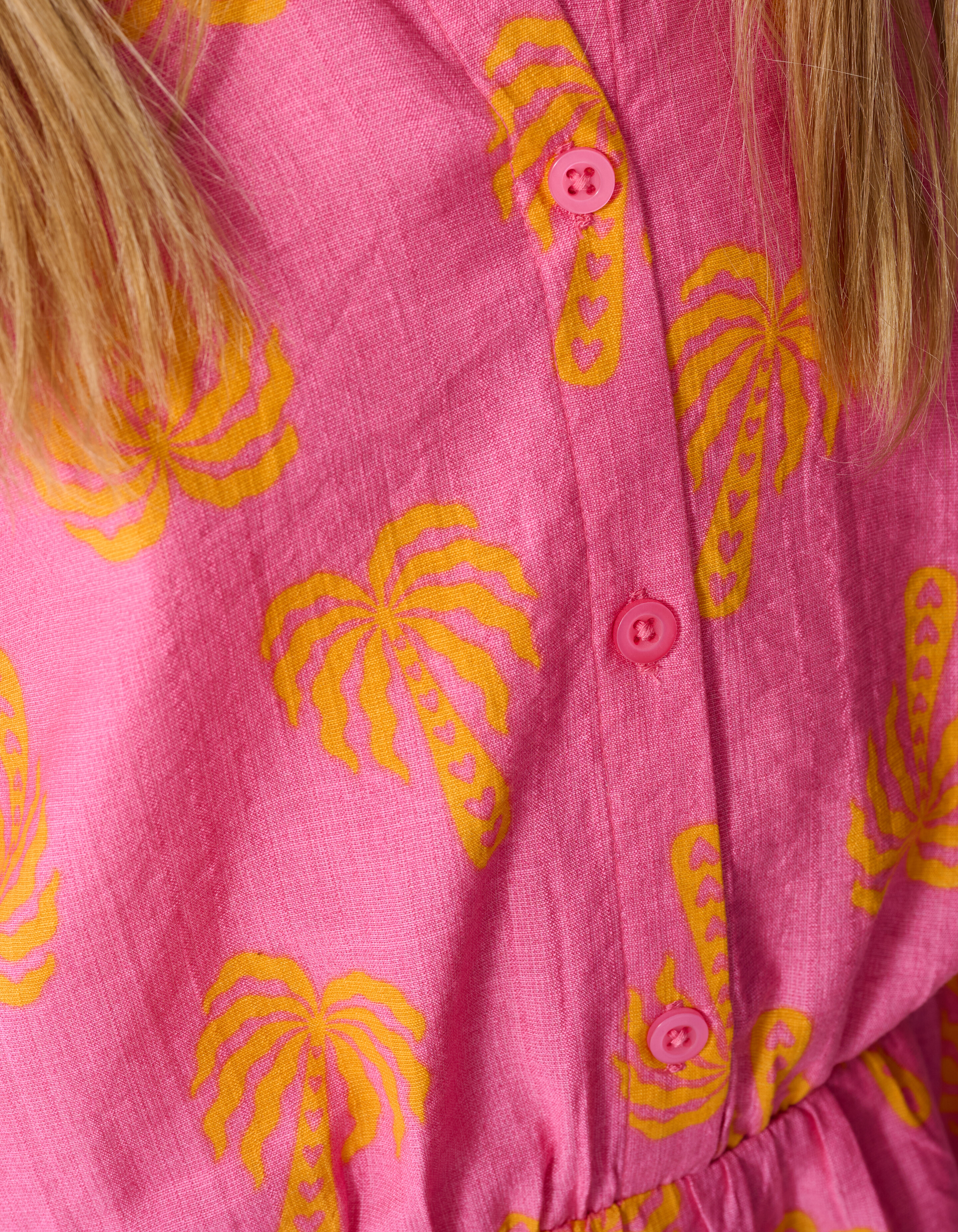 Minikleid mit Palmenmuster, Rosa SHOEBY GIRLS