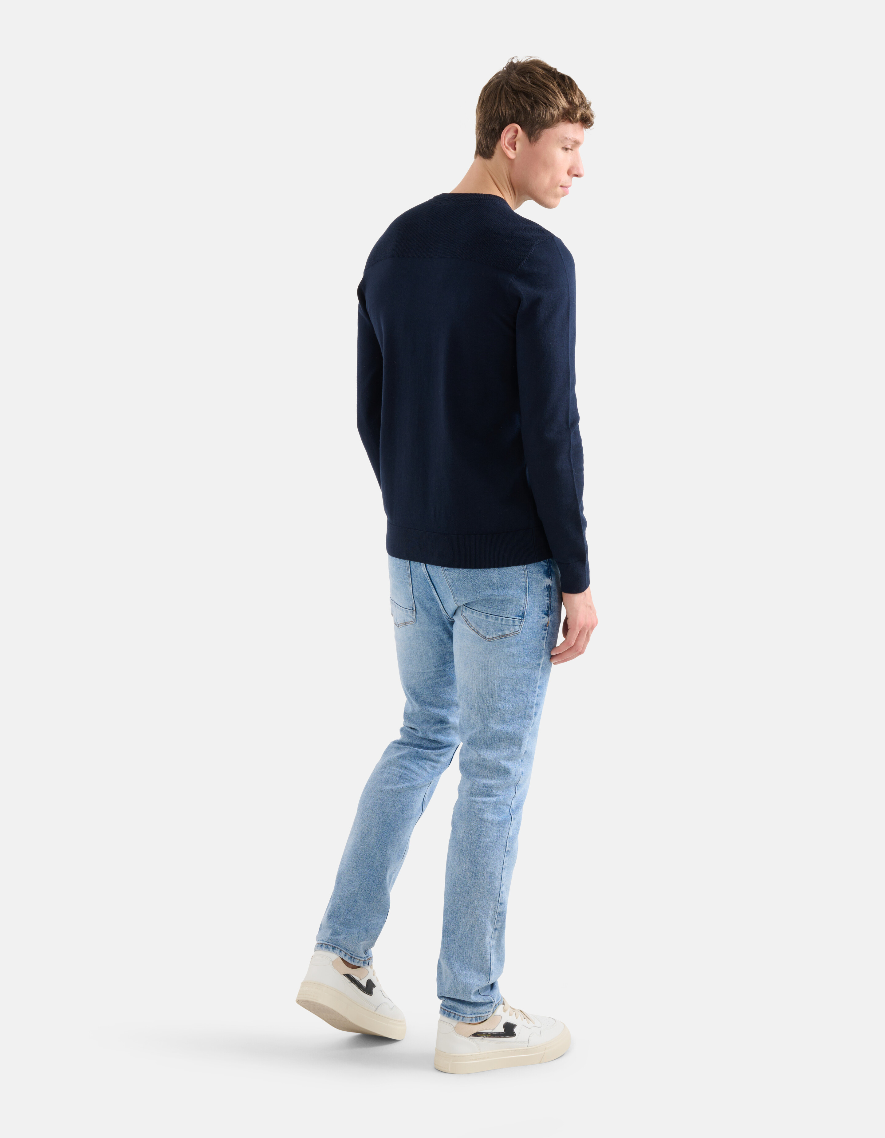 Rippenpullover Dunkelblau SHOEBY MEN