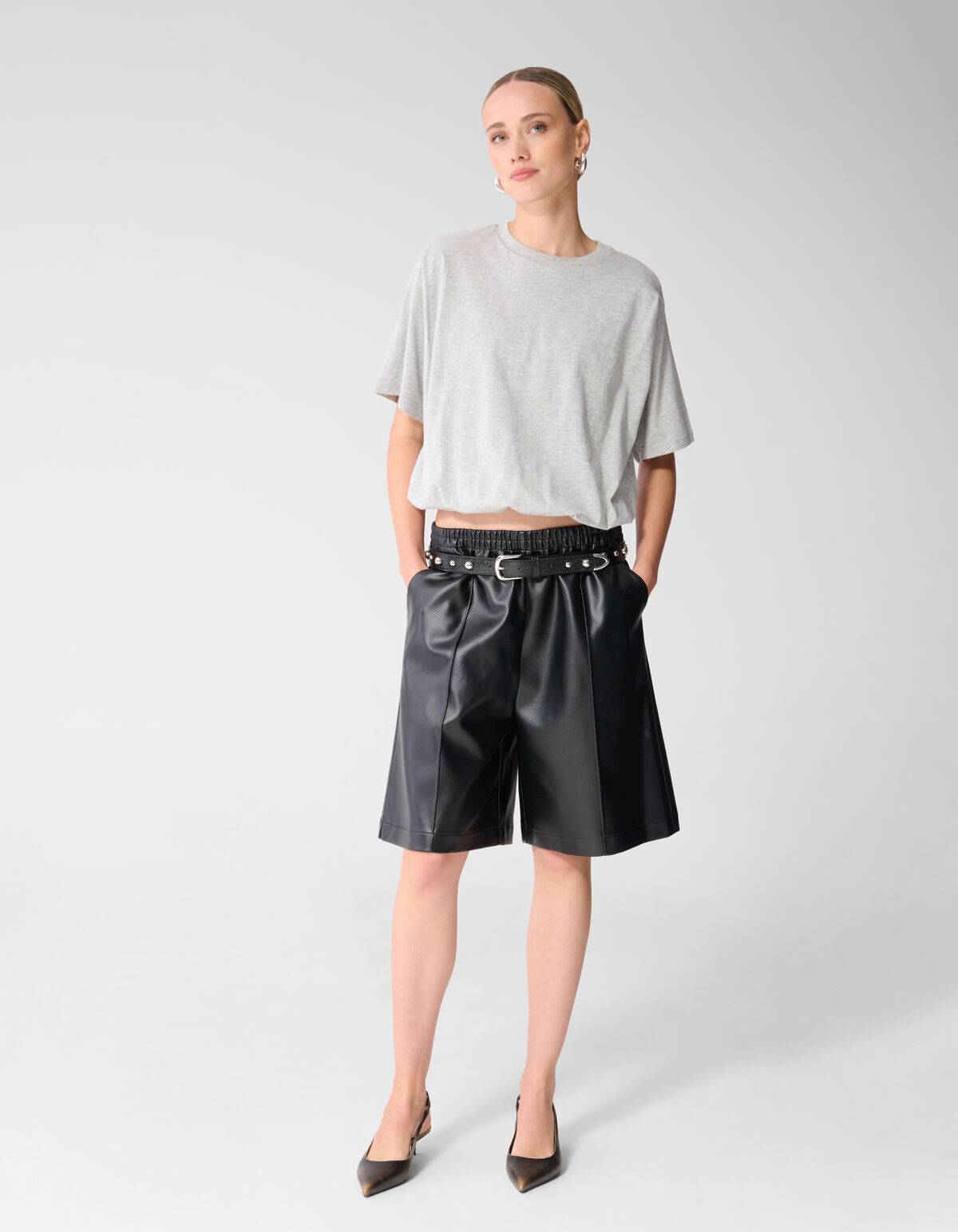 Oversized Ballon-T-Shirt Hellgrau SHOEBY WOMEN