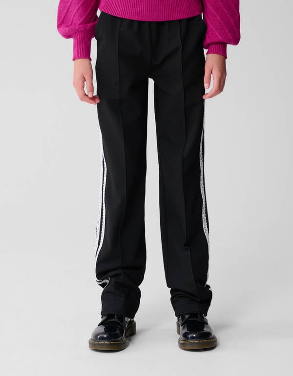 Sportliche Hose mit weitem Bein Schwarz SHOEBY GIRLS