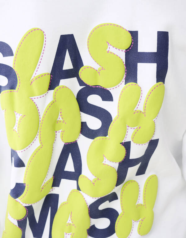 Text-Langarm-T-Shirt Weiß SHOEBY BOYS