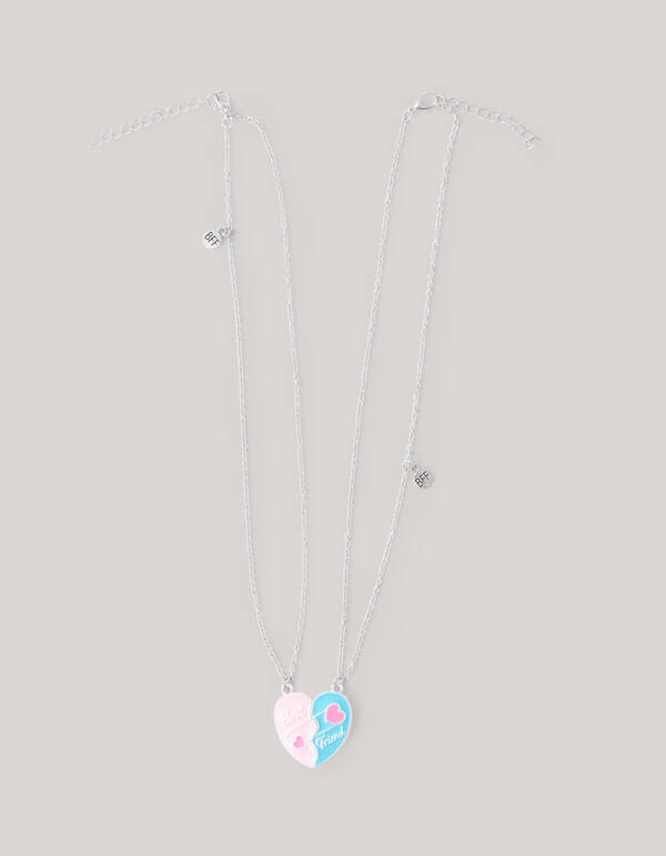 BFF Herz Halskette Silber SHOEBY ACCESSOIRES