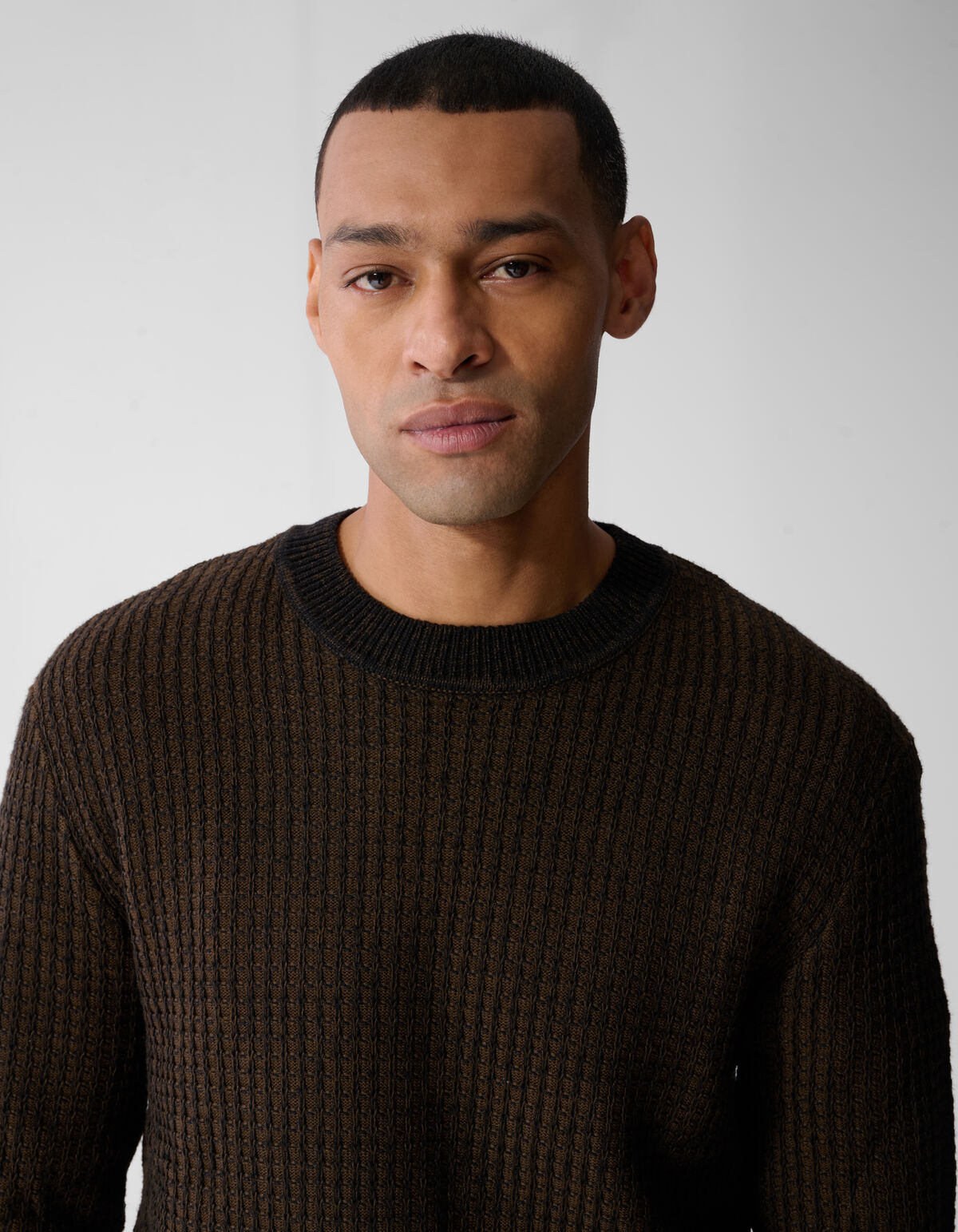 Waffel Strickpullover Mit Rundhalsausschnitt Dunke SHOEBY MEN