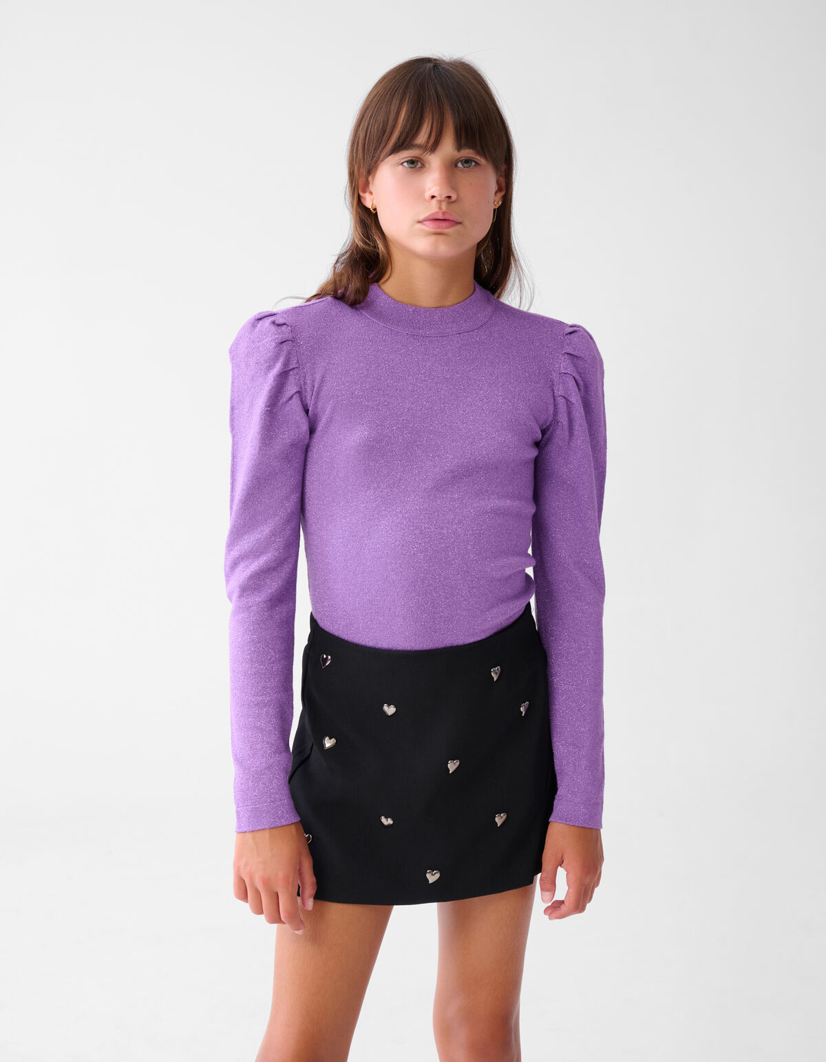 Glitzer Stricktop Lila SHOEBY GIRLS