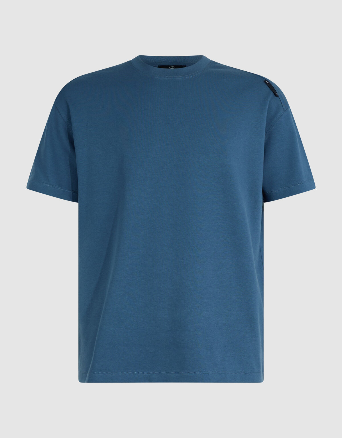 Basic-Label-T-Shirt Blau SHOEBY MEN