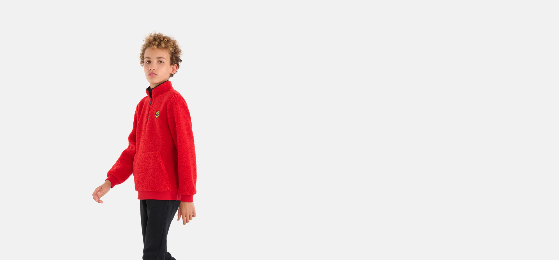 Teddy-Fleece-Pullover Rot SHOEBY BOYS
