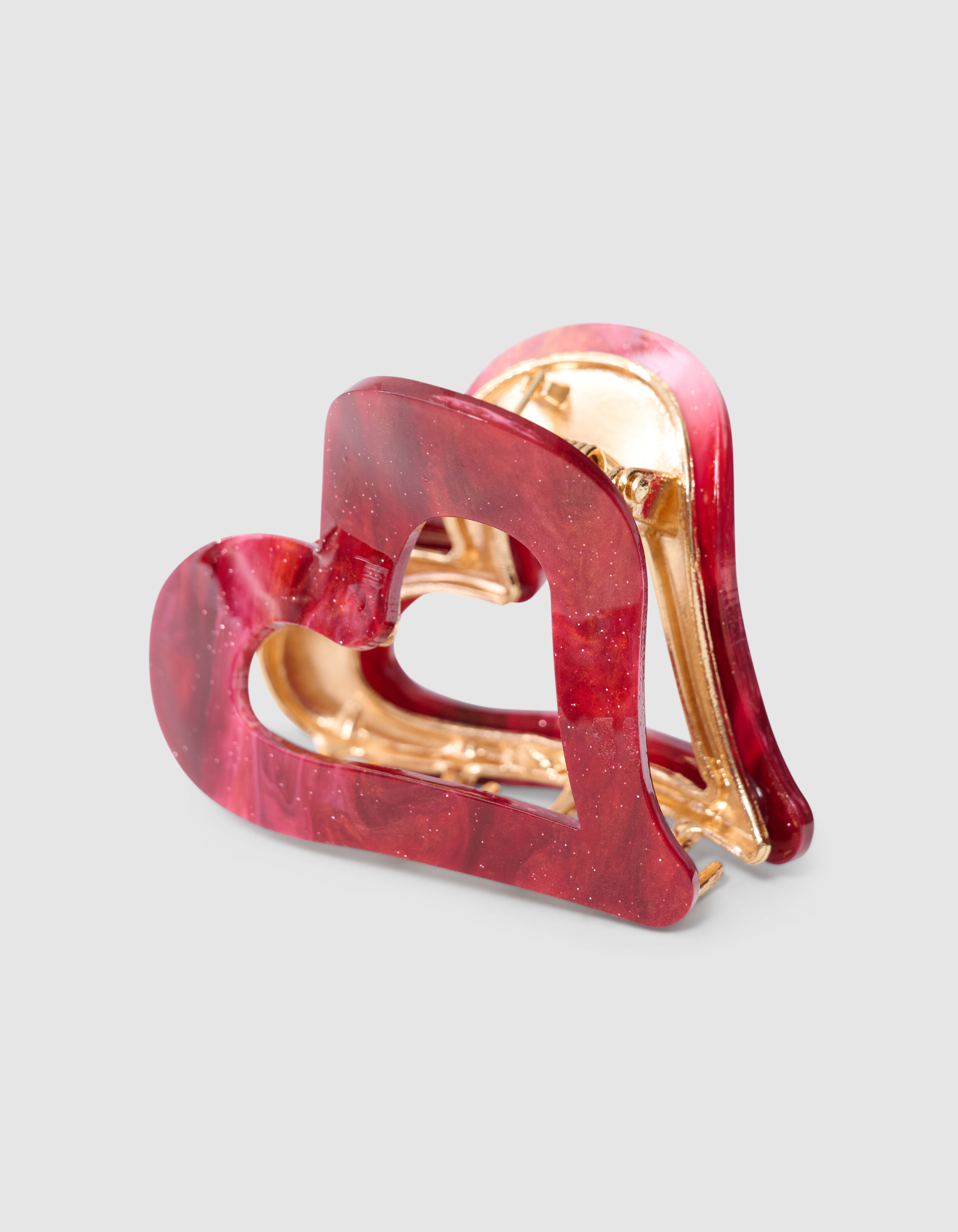 Herz Haarklammer Rot SHOEBY ACCESSOIRES