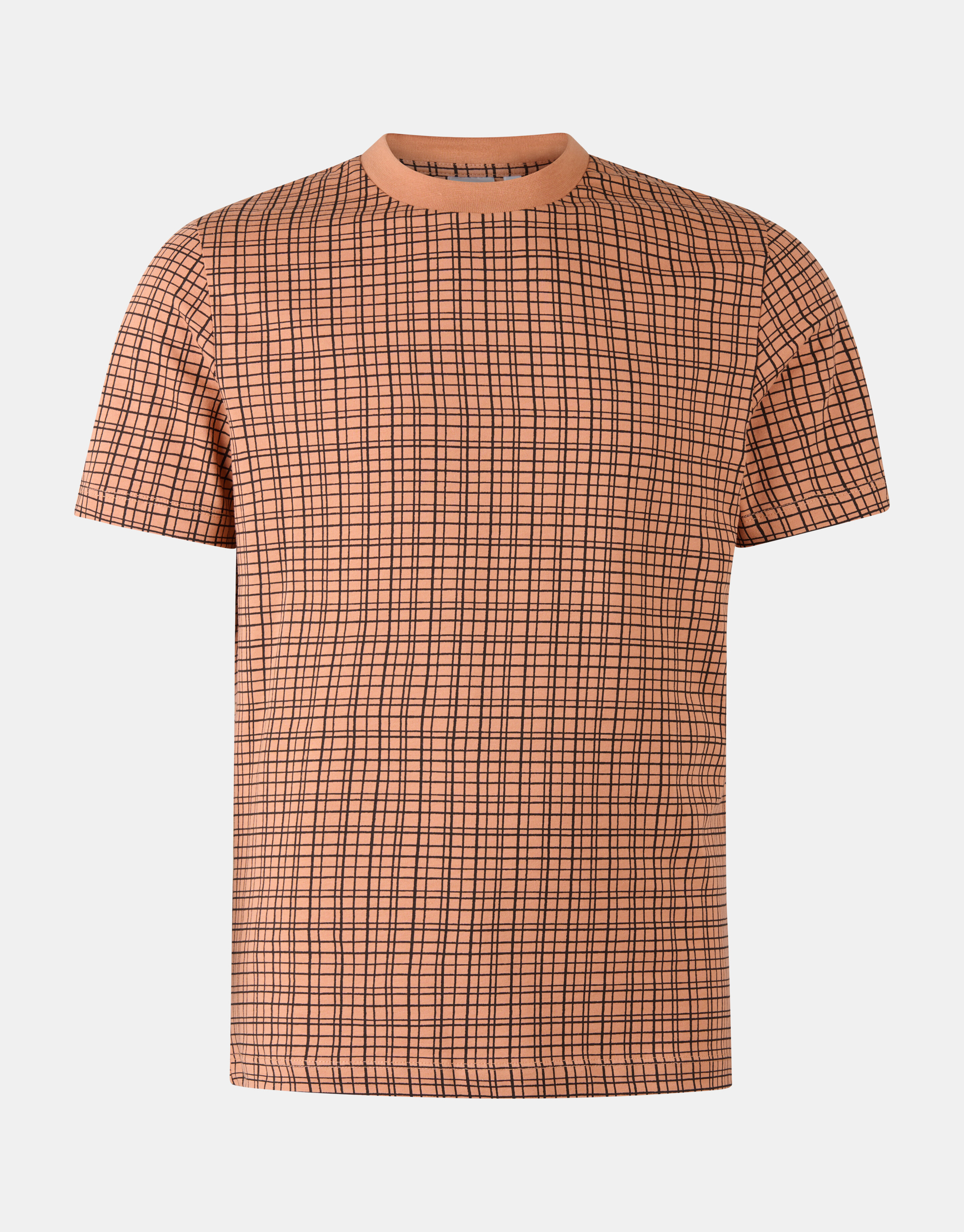 T-Shirt mit Karodruck Orange REFILL