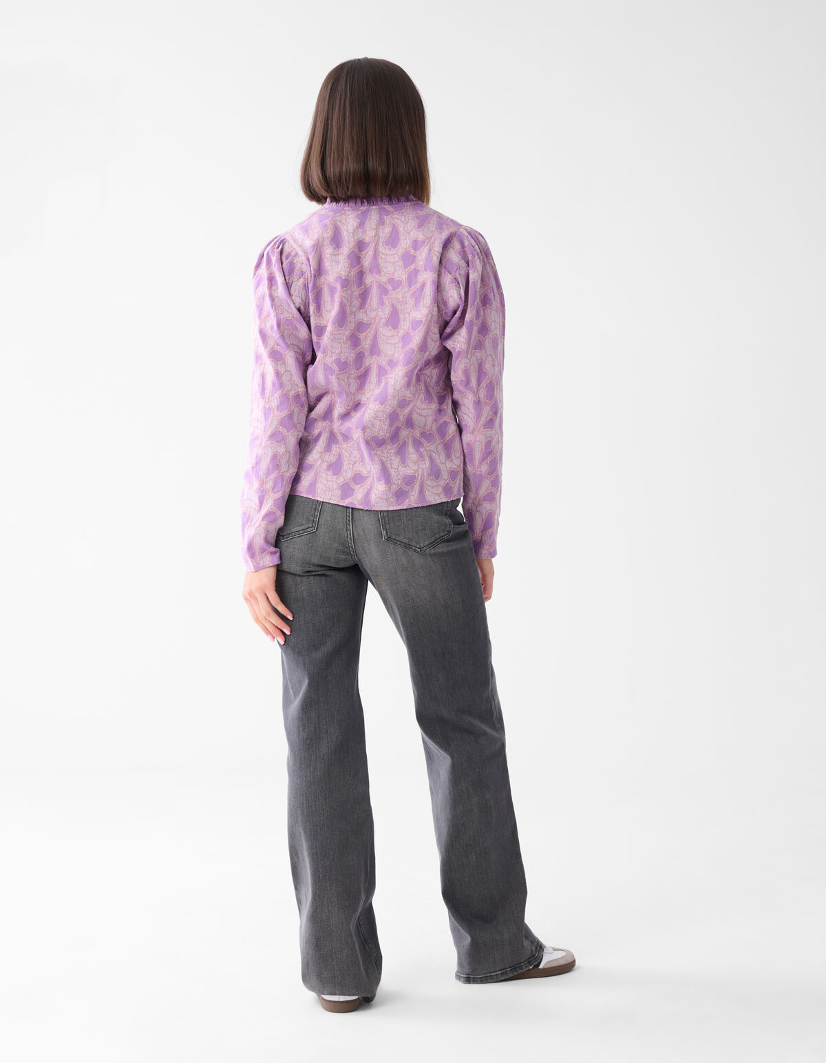 Lurex Herz Bluse Lila SHOEBY WOMEN