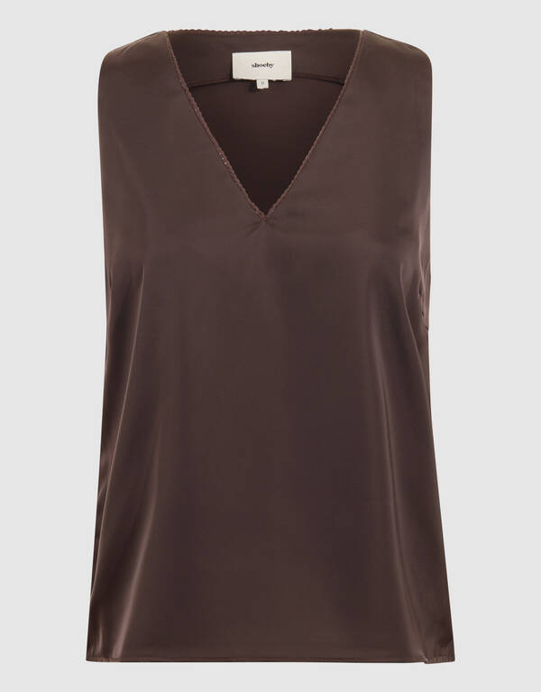 Satin Top Dunkelbraun Bei Mieke SHOEBY WOMEN