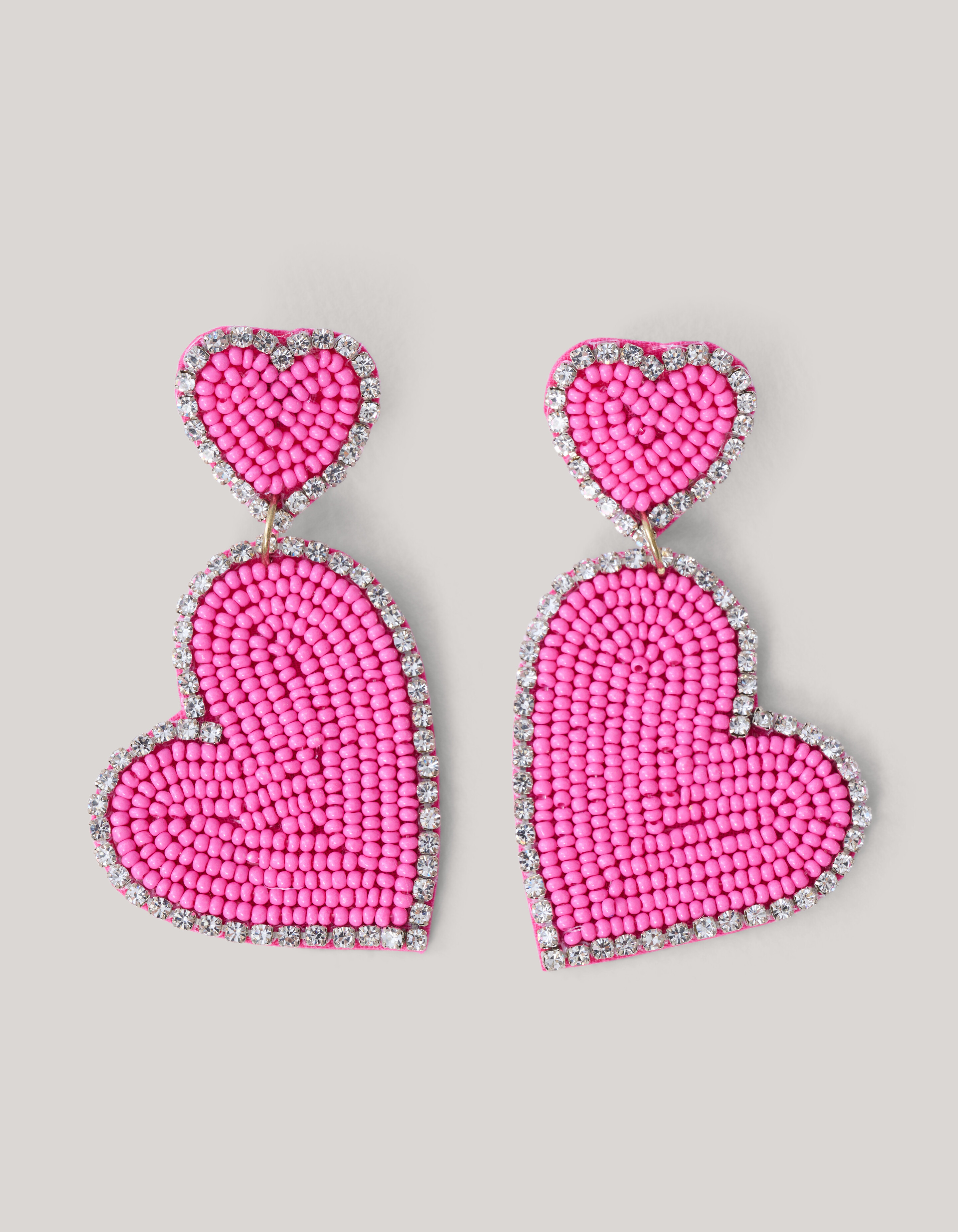 Doppelherz-Ohrringe Rosa SHOEBY ACCESSOIRES