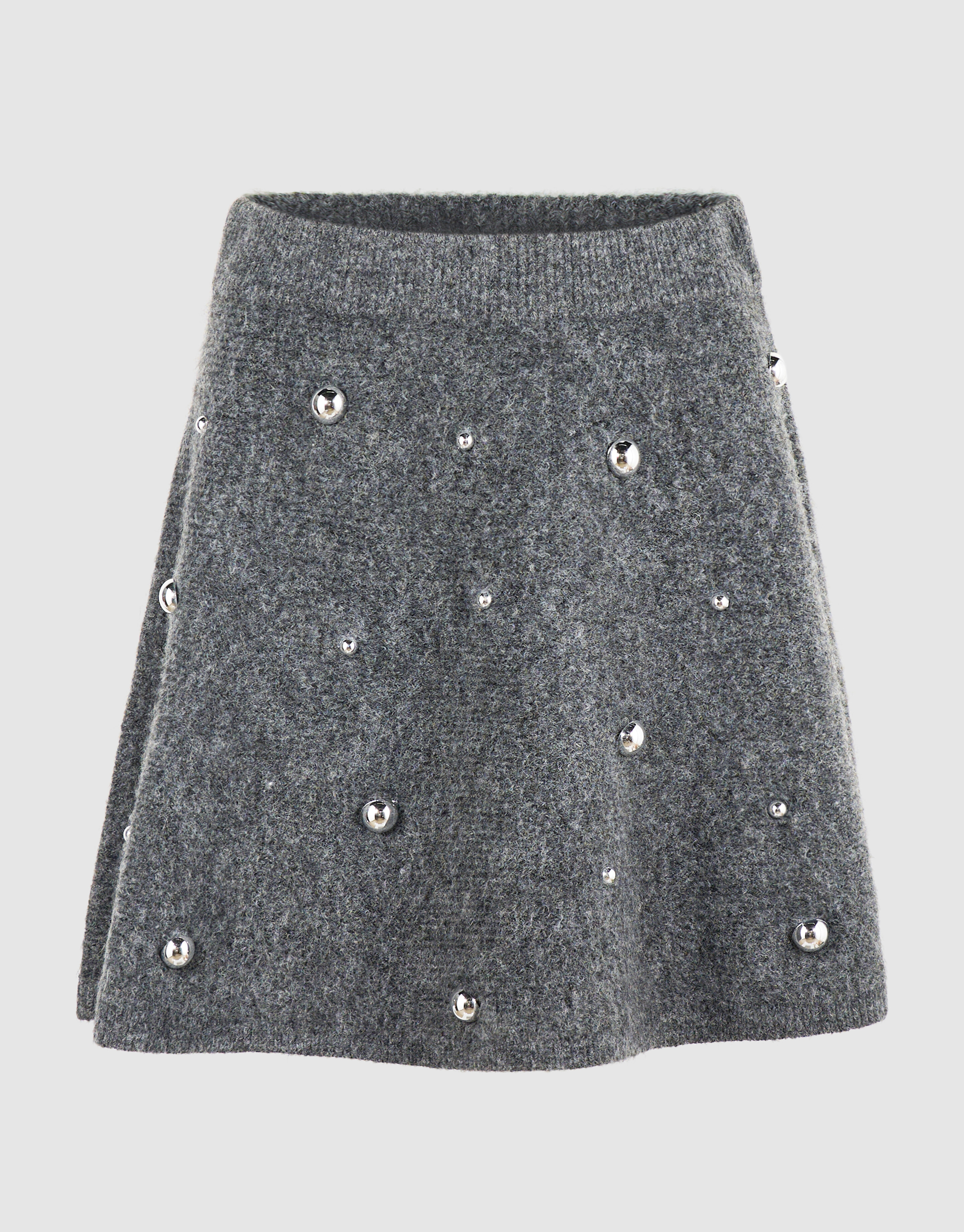 Gestrickter Rock mit Nieten grau SHOEBY WOMEN