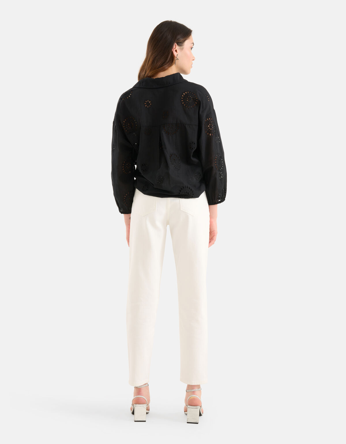 Broderie-Bluse Schwarz SHOEBY WOMEN