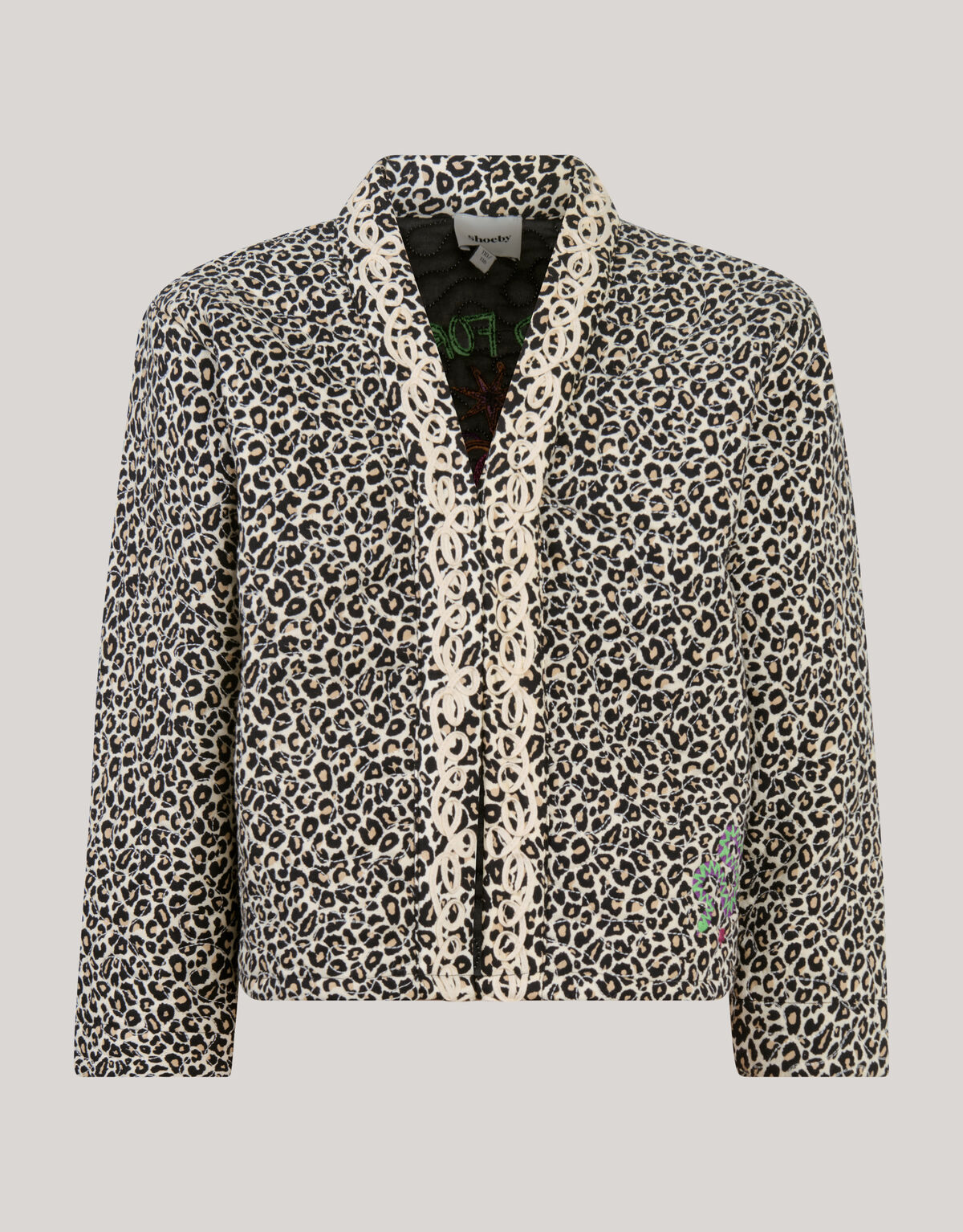 Leoparden Stickerei Jacke Braun SHOEBY GIRLS