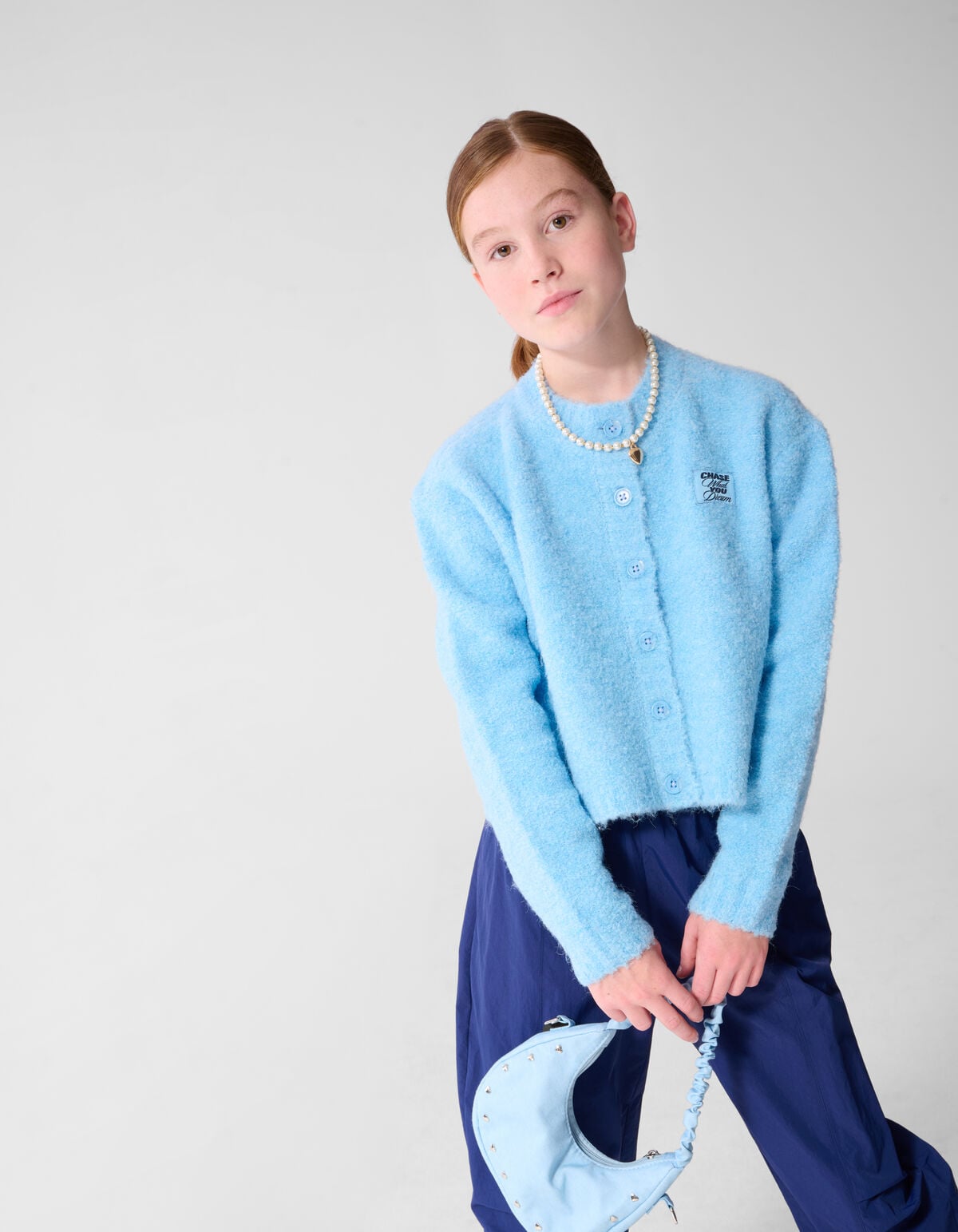 Teddy Strickjacke Hellblau SHOEBY GIRLS