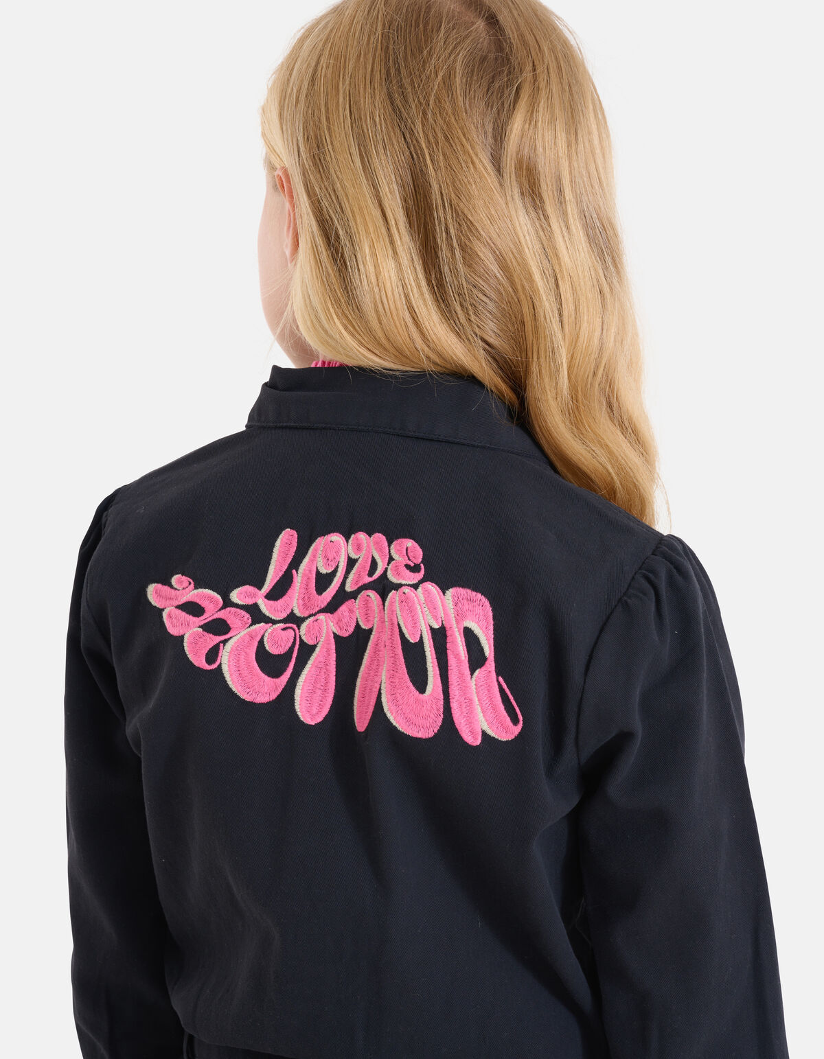 Bestickter Jumpsuit Dunkelgrau SHOEBY GIRLS