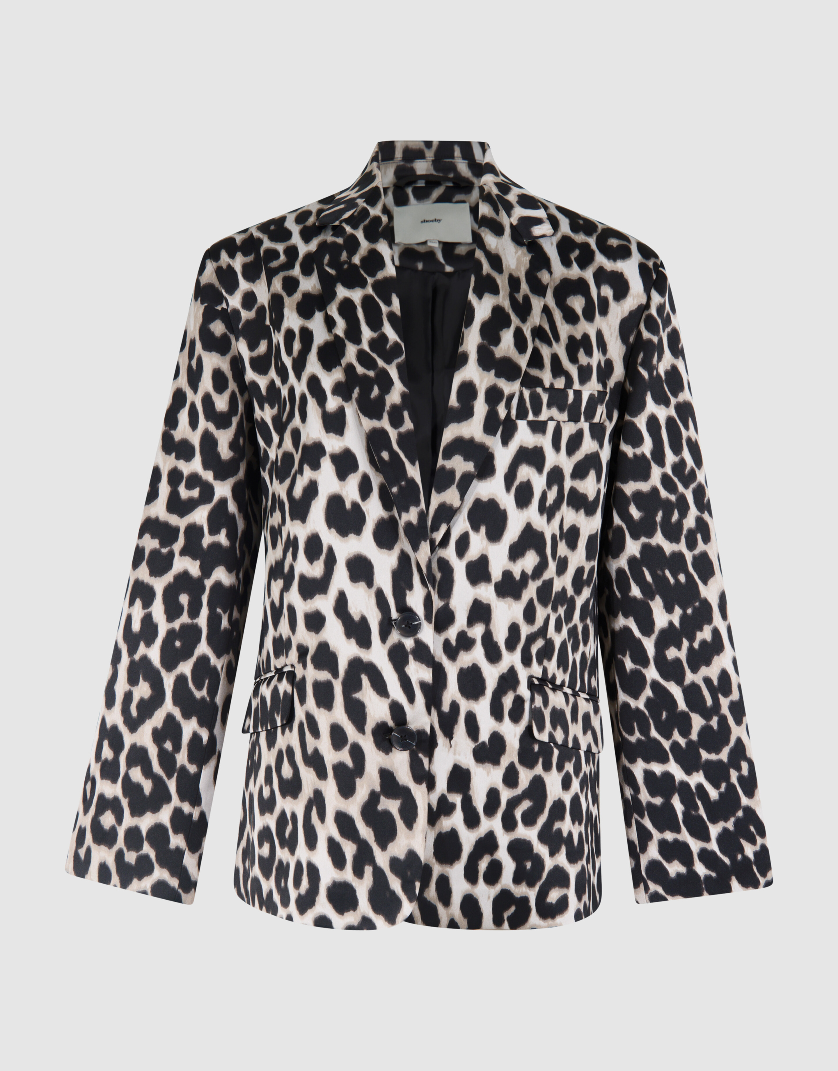 Übergroßer Leoparden-Blazer Grau SHOEBY WOMEN