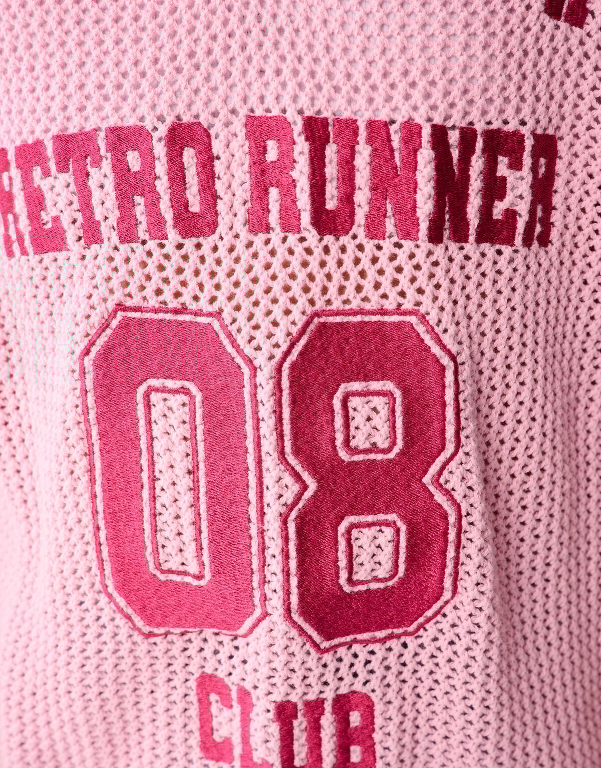 Strick-Baseball-T-Shirt Rosa SHOEBY GIRLS