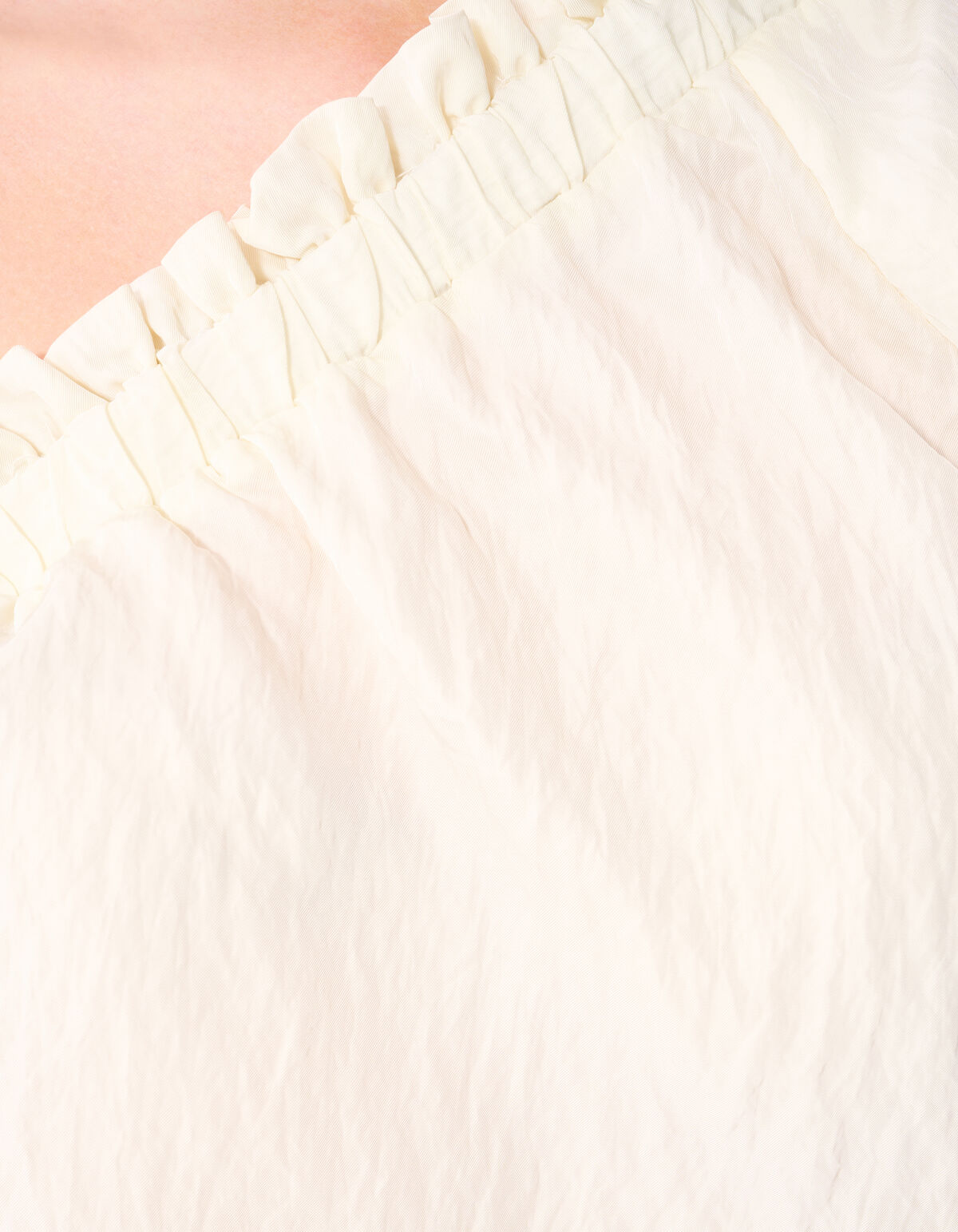 Asymmetrische Twist Puff Top Gebrochen Wei&szlig; SHOEBY WOMEN