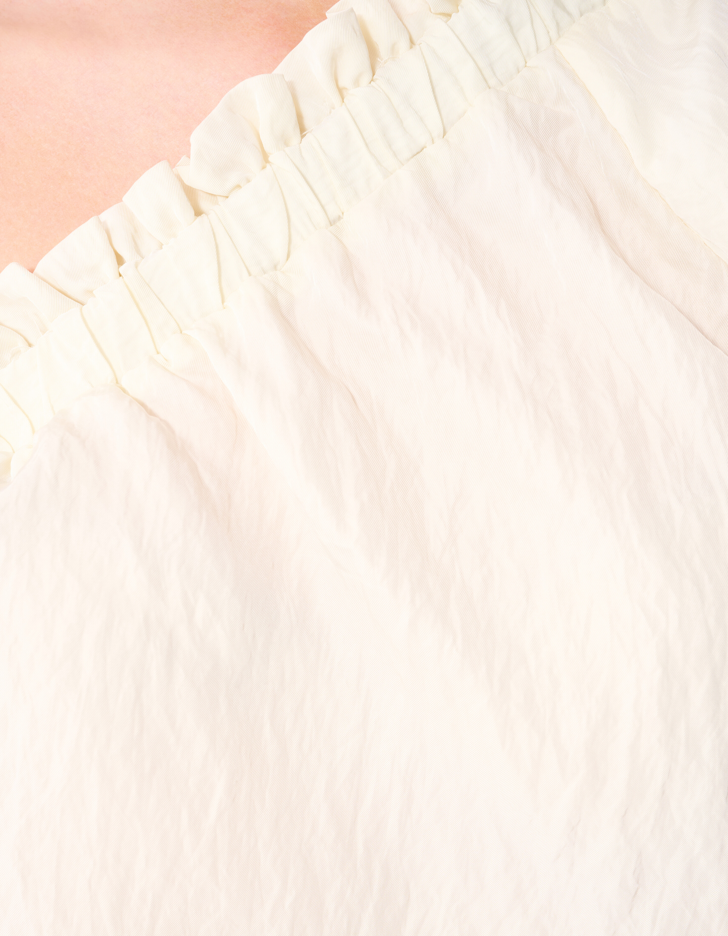 Asymmetrische Twist Puff Top Gebrochen Wei&szlig; SHOEBY WOMEN