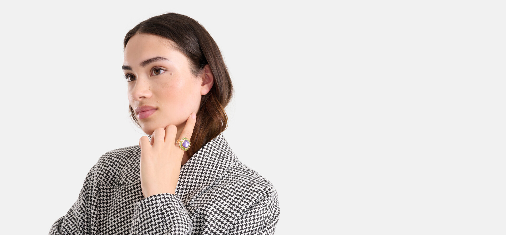 Farbiger Ring Gold SHOEBY ACCESSOIRES