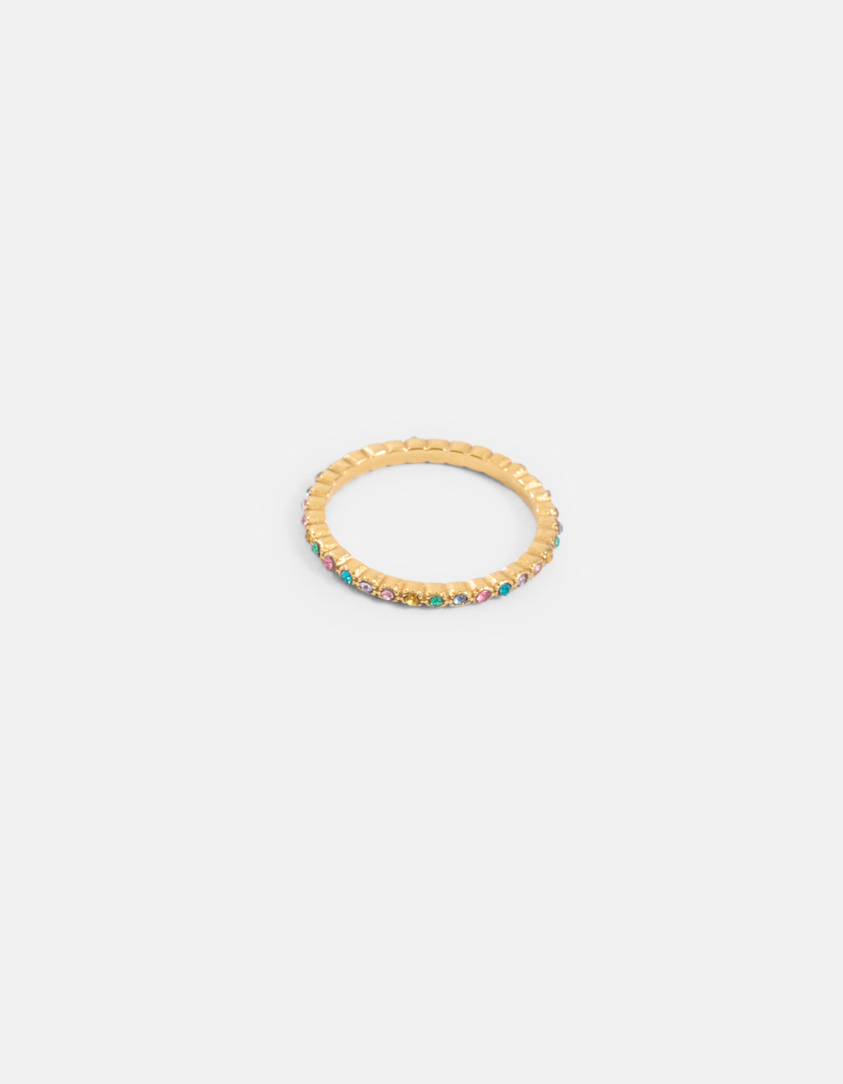 Farbiger Strassstein Ring Gold ACCESSOIRES SHOEBY