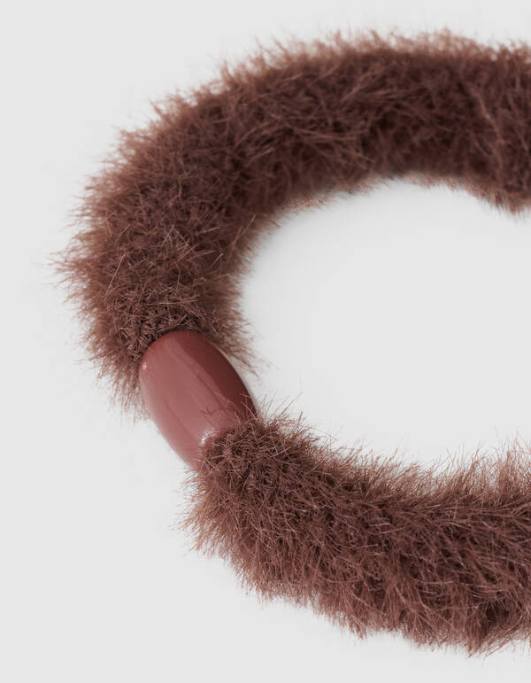 Furry-Haargummi Dunkelbraun SHOEBY ACCESSOIRES