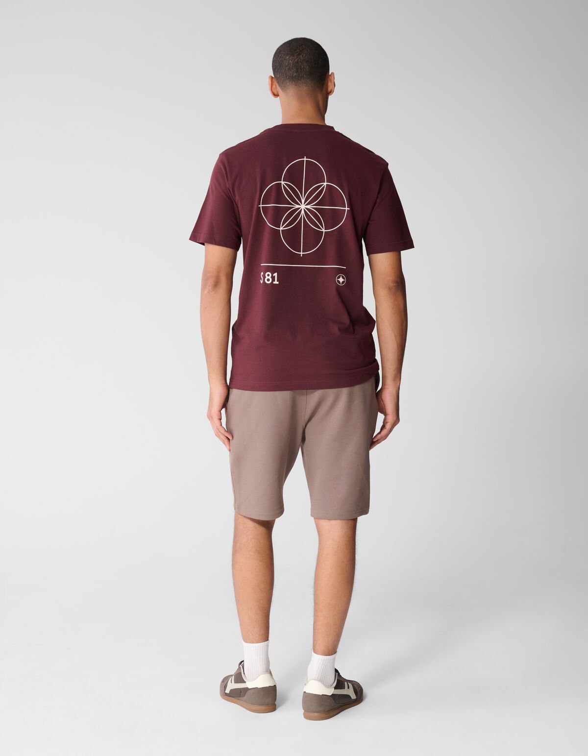 Geometry Artwork T-Shirt Dunkelrot SHOEBY MEN