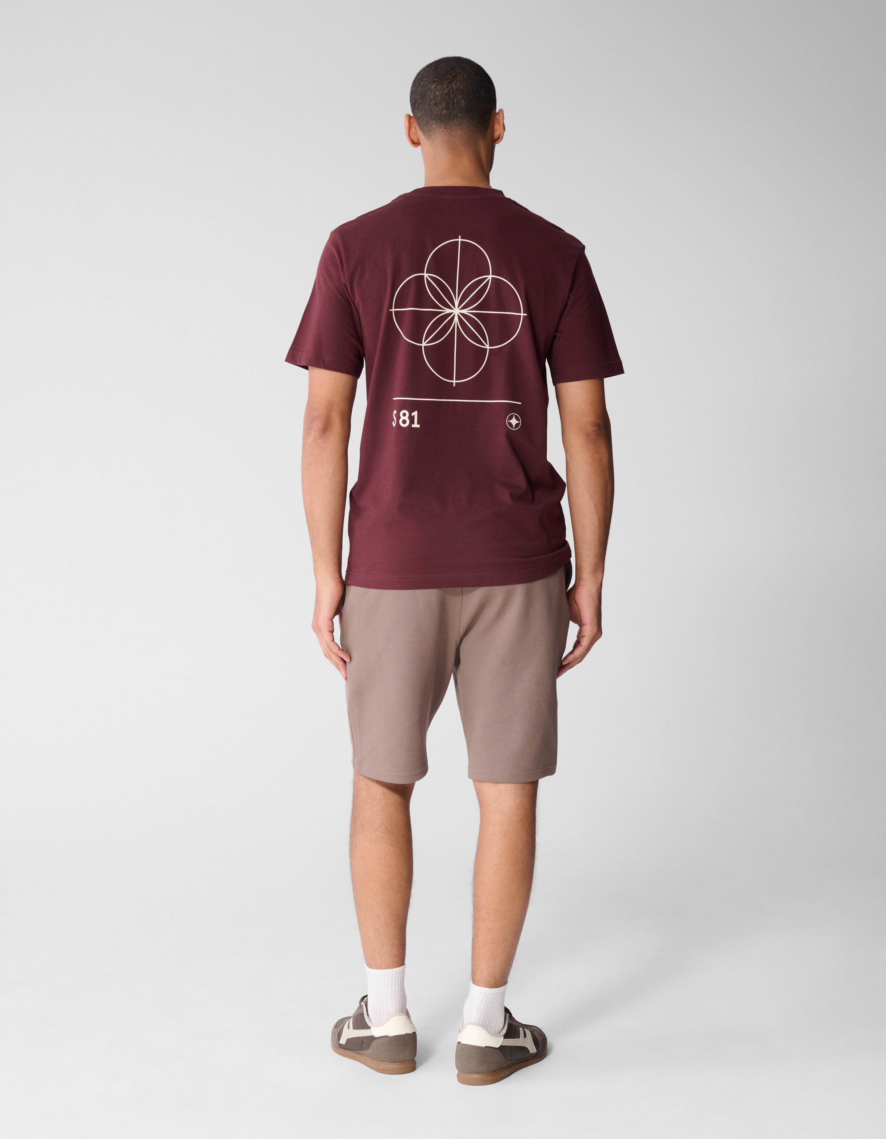 Geometry Artwork T-Shirt Dunkelrot SHOEBY MEN